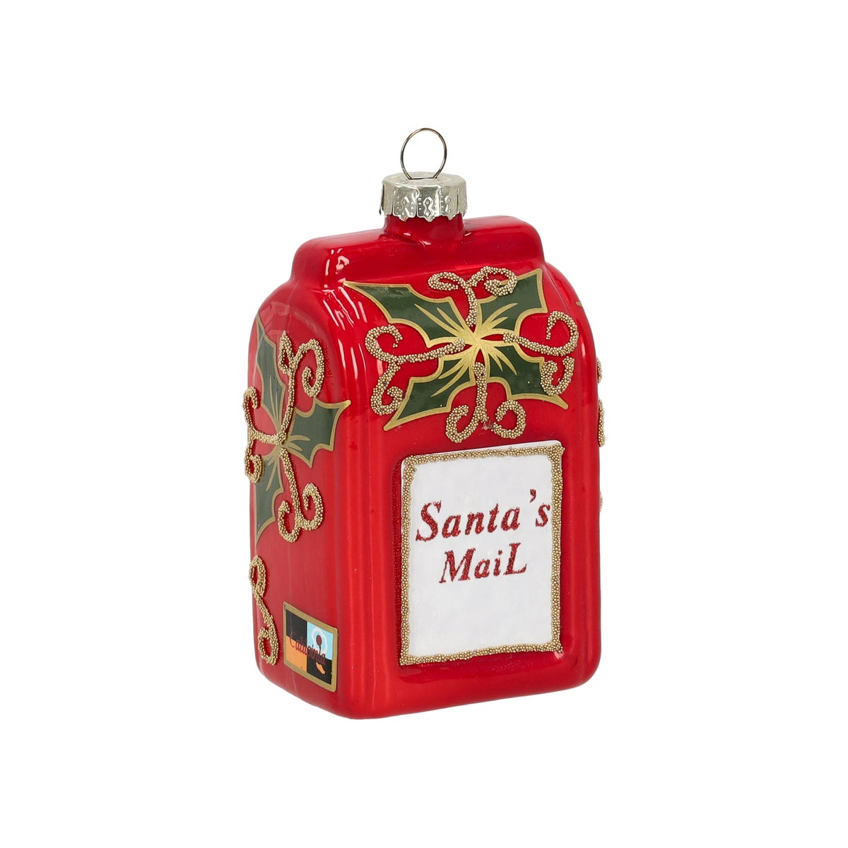 Hanger glas brievenbus santa rood Hanger glas brievenbus santa rood