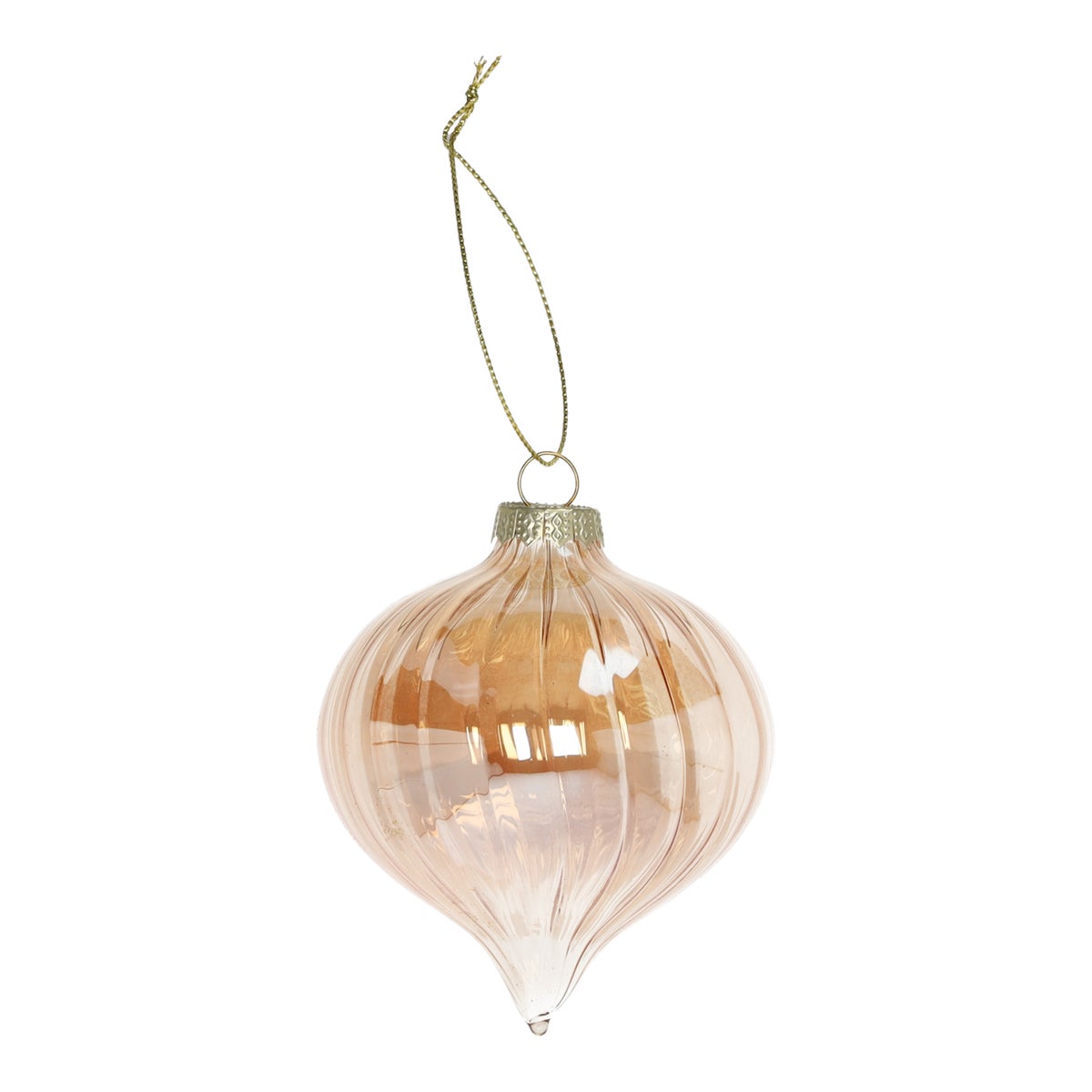 Hanger glas bal 8 cm koper Hanger glas bal 8 cm koper