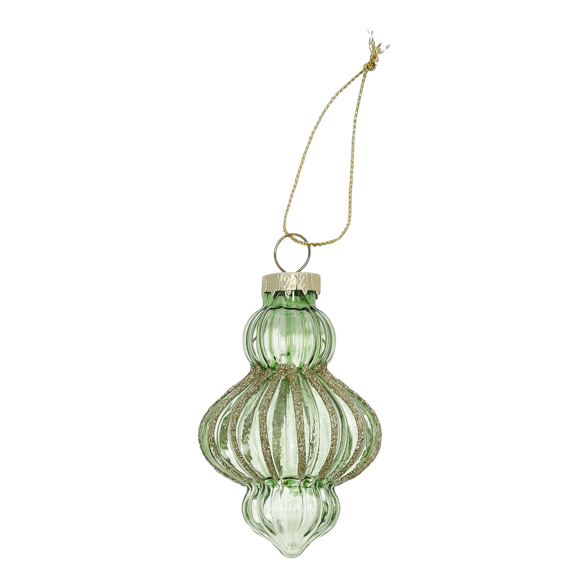 Hanger glas pegel 7 cm groen Hanger glas pegel 7 cm groen