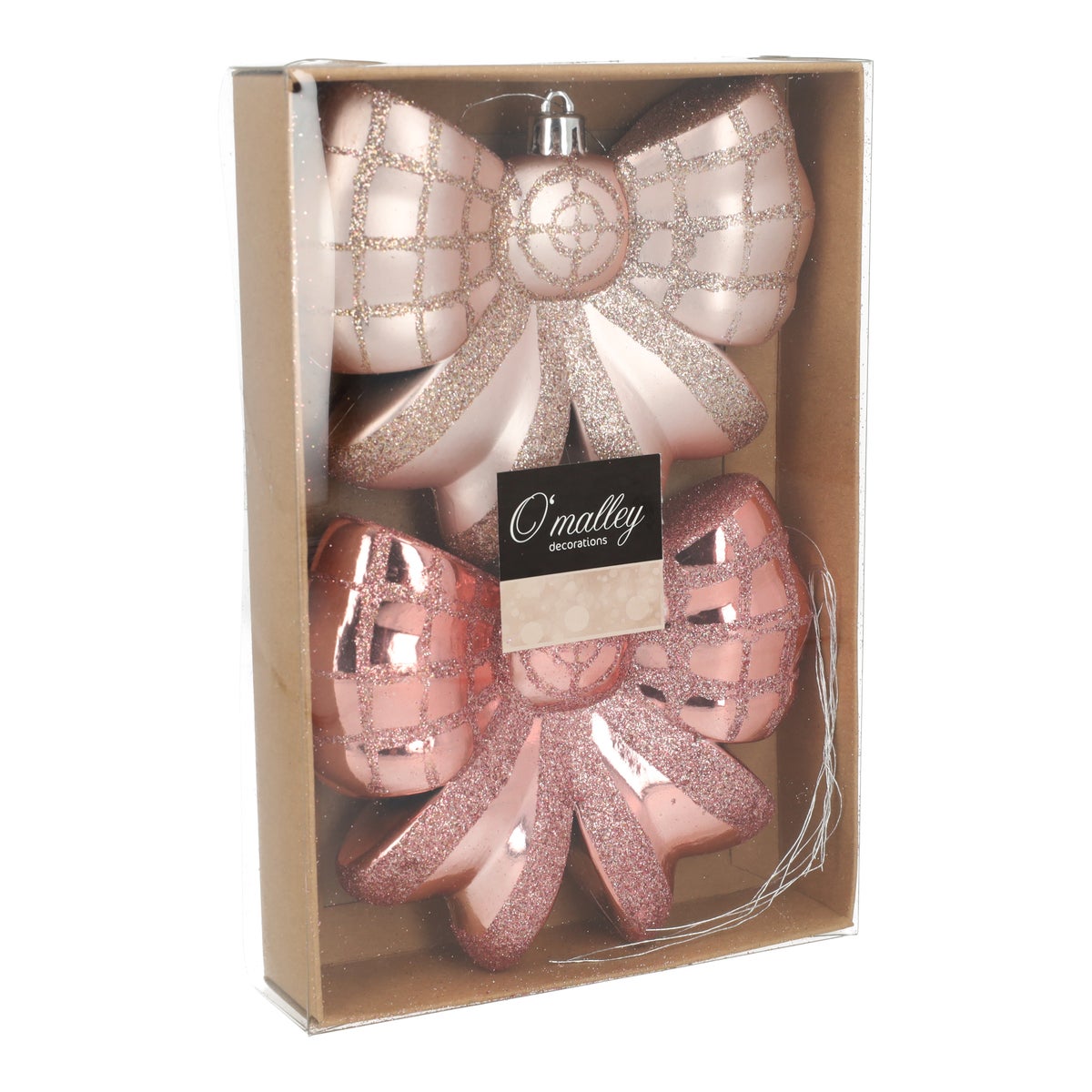Kersthanger strik 11 cm roze Kersthanger strik 11 cm roze