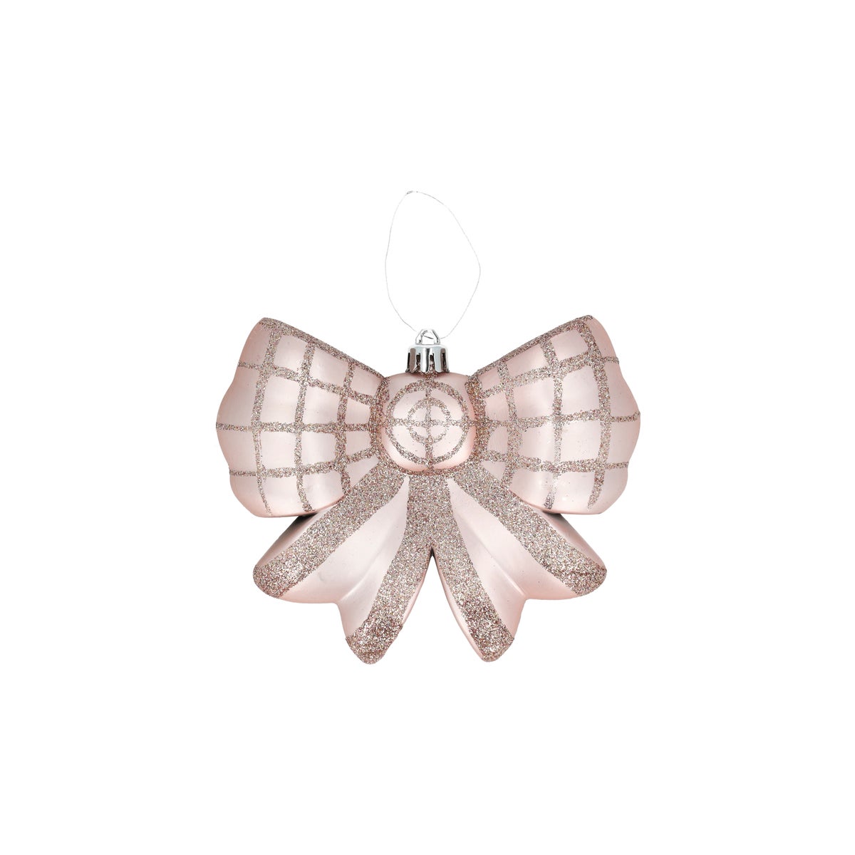 Kersthanger strik 11 cm roze Kersthanger strik 11 cm roze