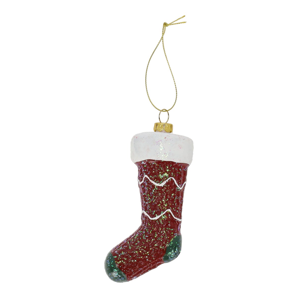 Hanger kerstsok rood groen 6 x 11 cm Hanger kerstsok rood groen 6 x 11 cm