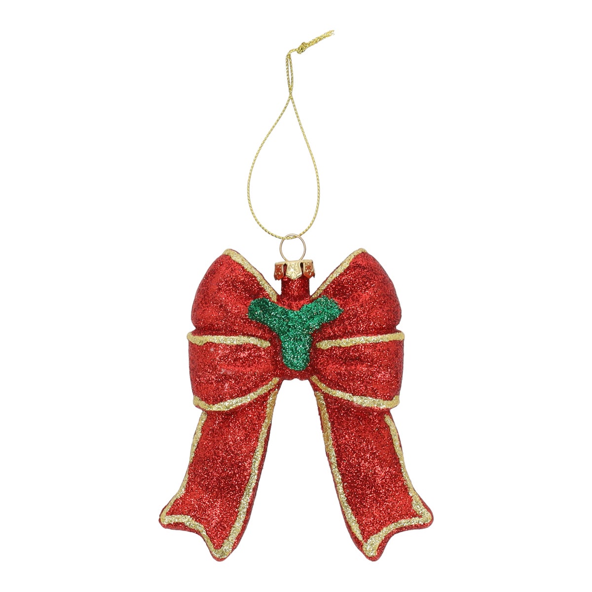 Hanger strik rood goud 9 x 10 cm Hanger strik rood goud 9 x 10 cm