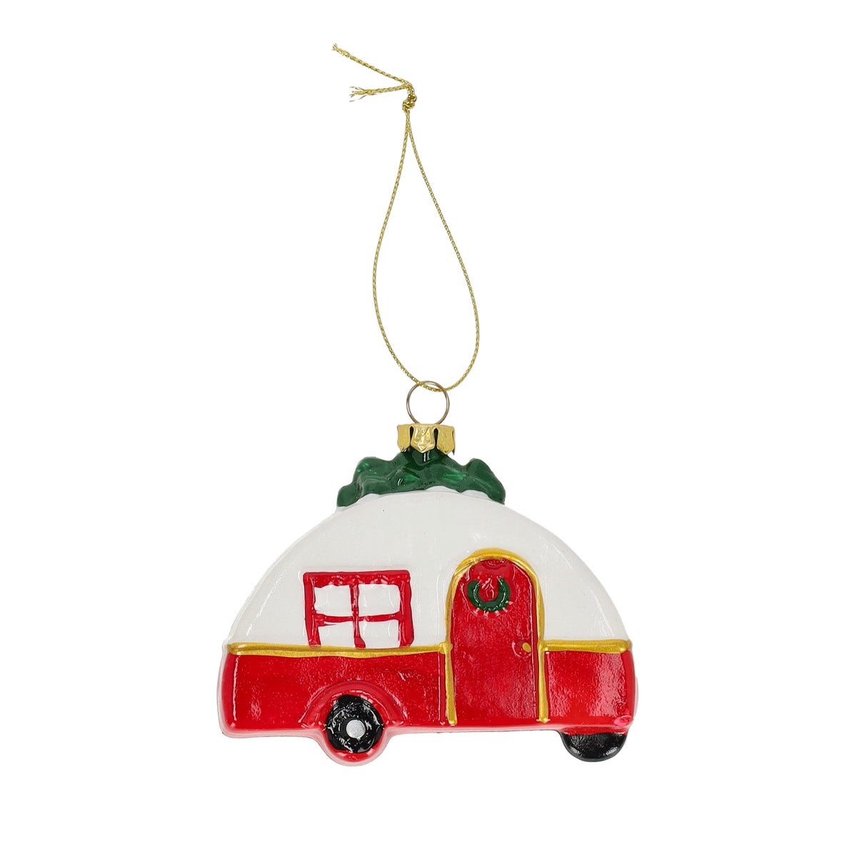 Hanger caravan rood 10 x 8 cm Hanger caravan rood 10 x 8 cm