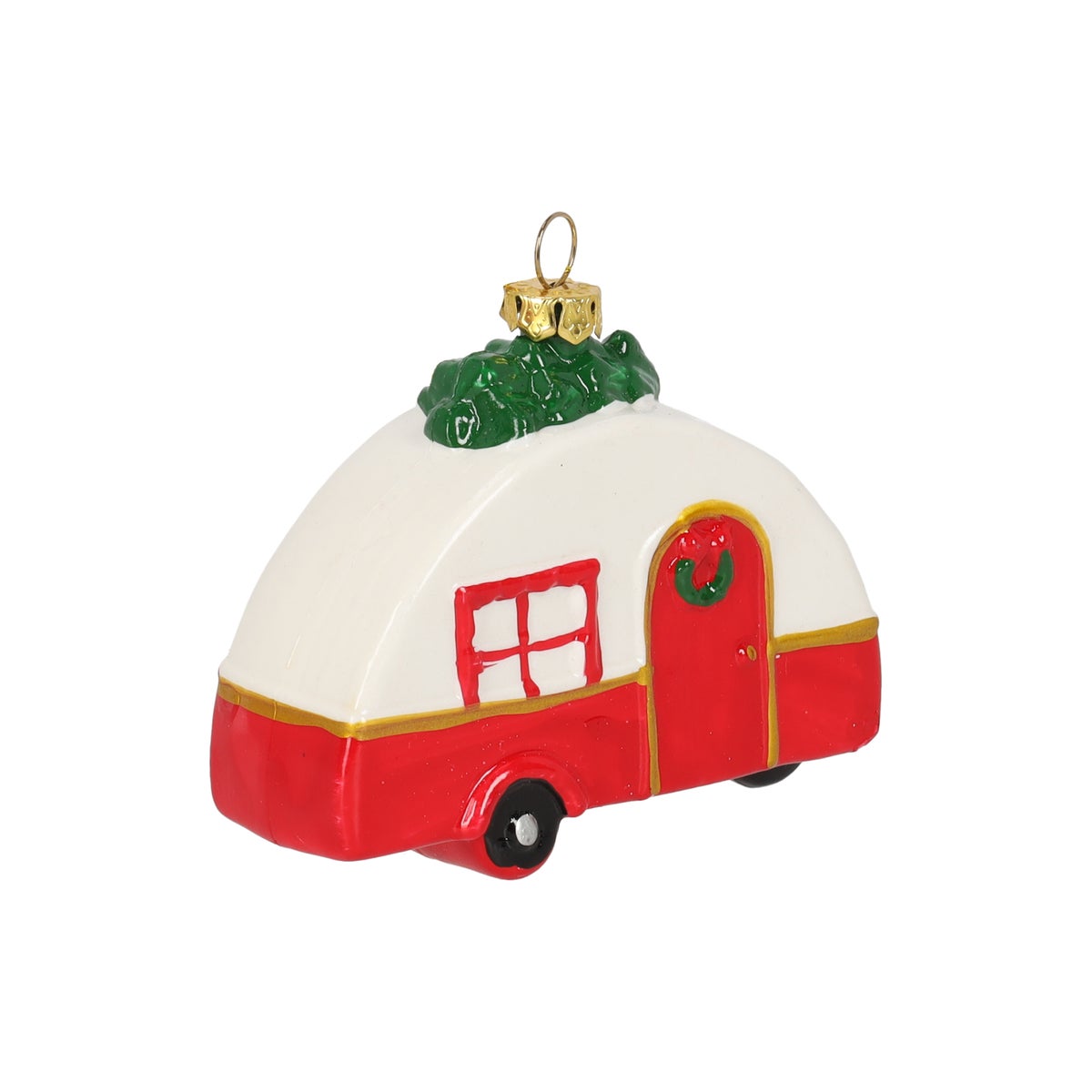 Hanger caravan rood 10 x 8 cm Hanger caravan rood 10 x 8 cm