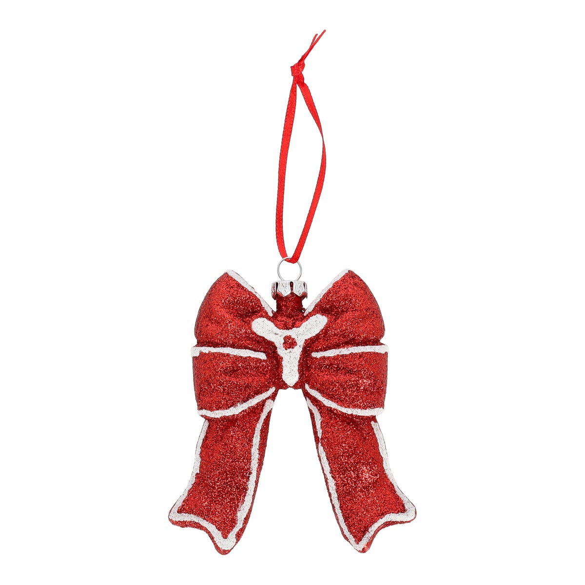 Hanger strik rood wit 9 x 11 cm Hanger strik rood wit 9 x 11 cm