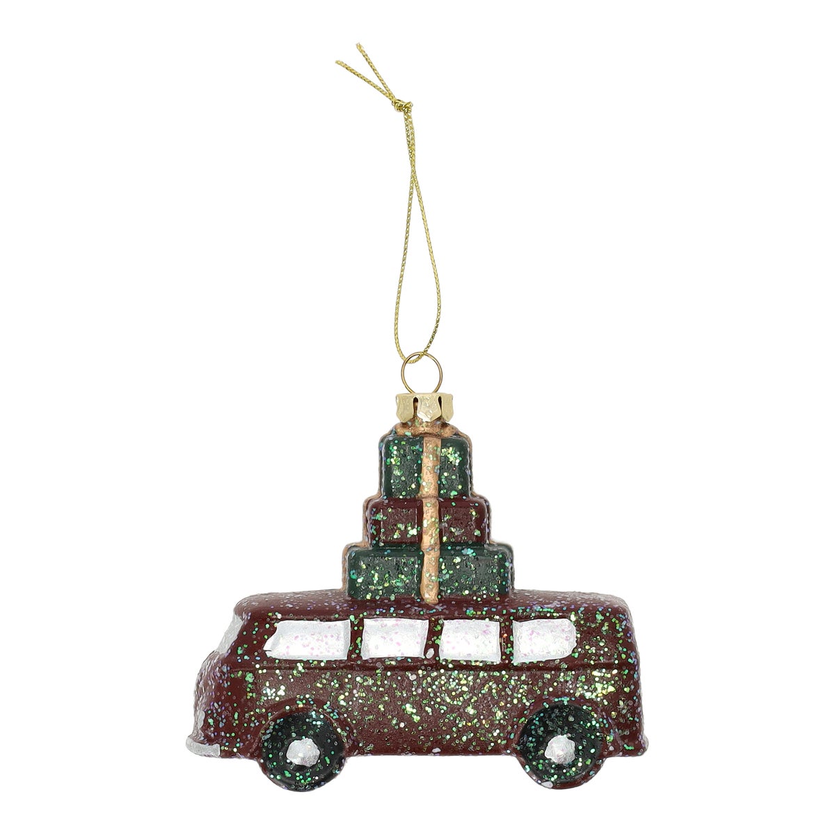 Hanger bus rood groen 11 x 11 cm Hanger bus rood groen 11 x 11 cm
