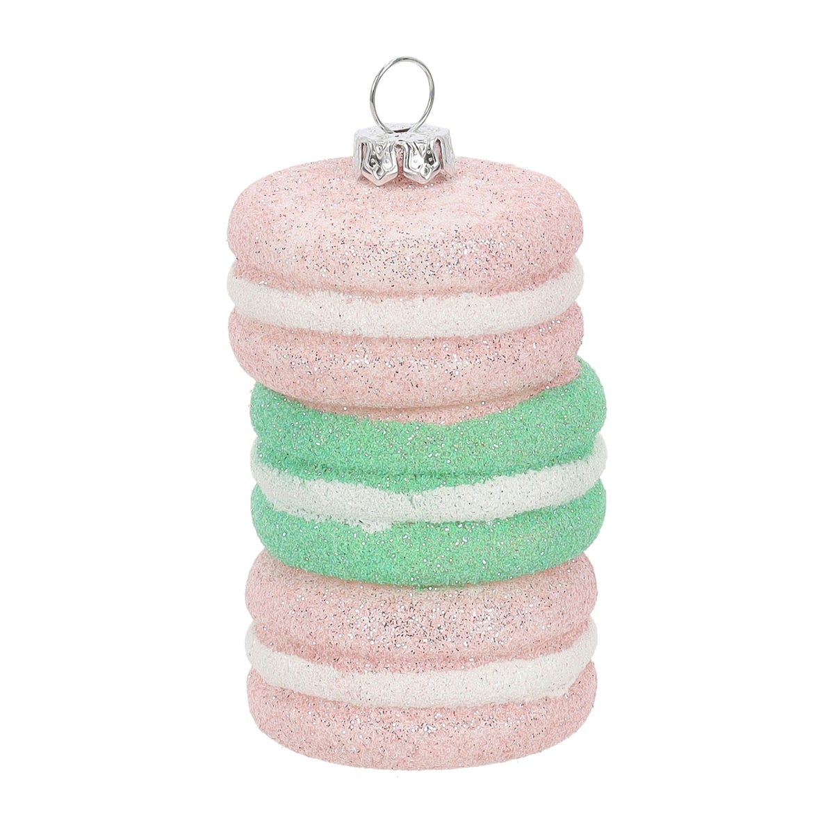 Hanger macaron roze groen 5 x 8 cm Hanger macaron roze groen 5 x 8 cm