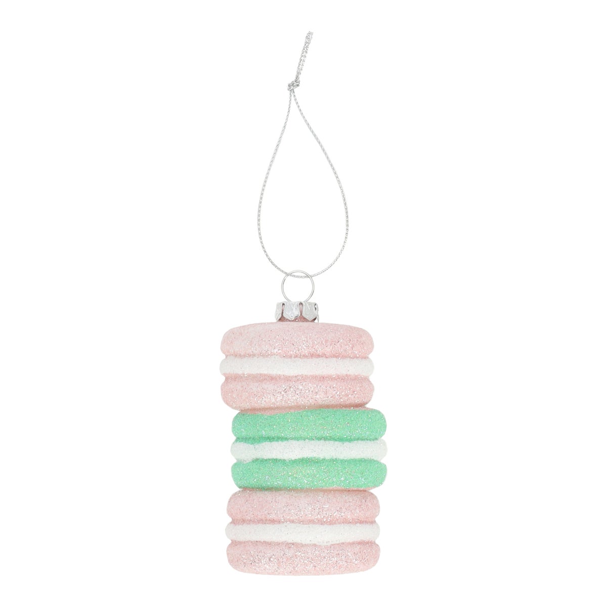 Hanger macaron roze groen 5 x 8 cm Hanger macaron roze groen 5 x 8 cm