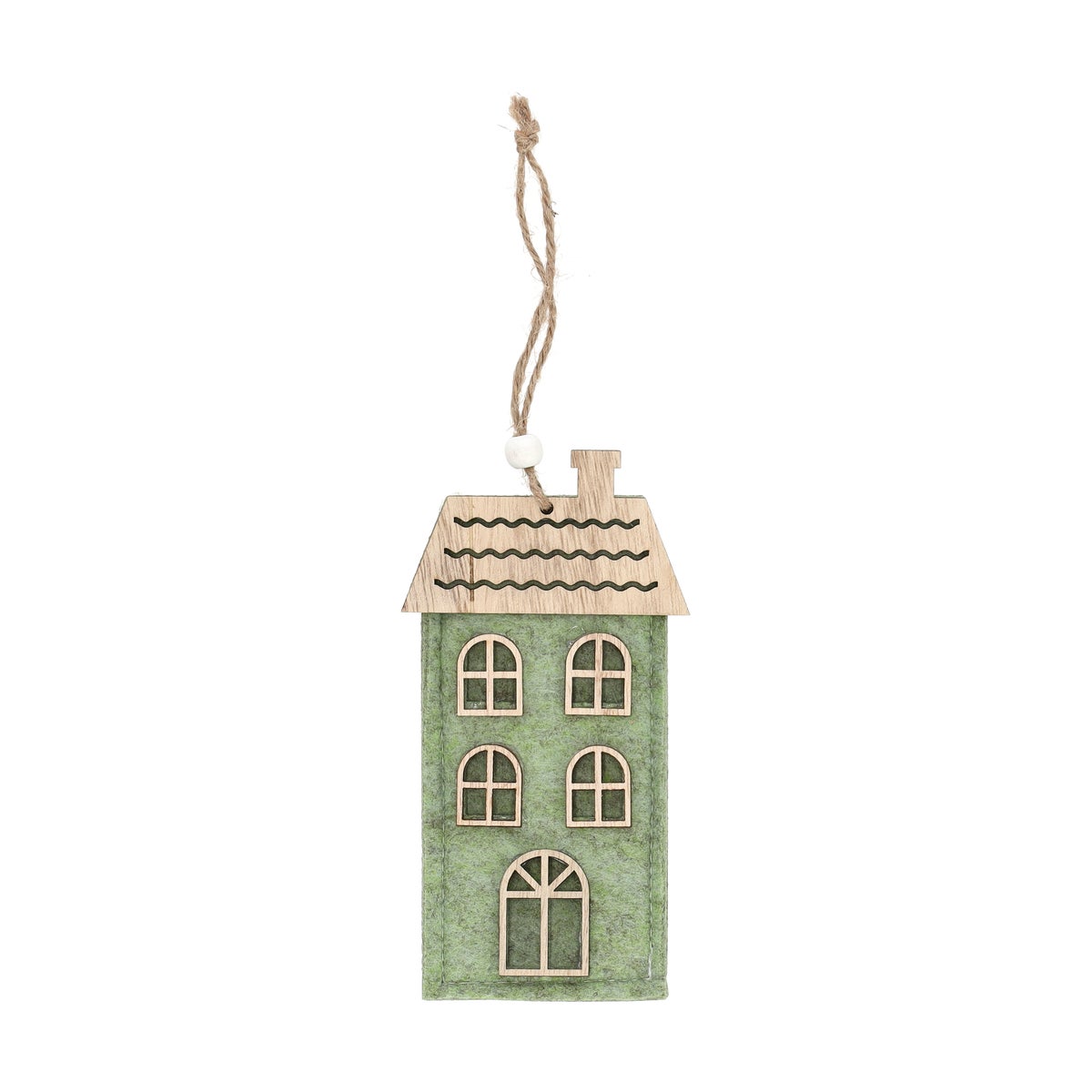 Hanger huis groen 14 x 7 cm Hanger huis groen 14 x 7 cm