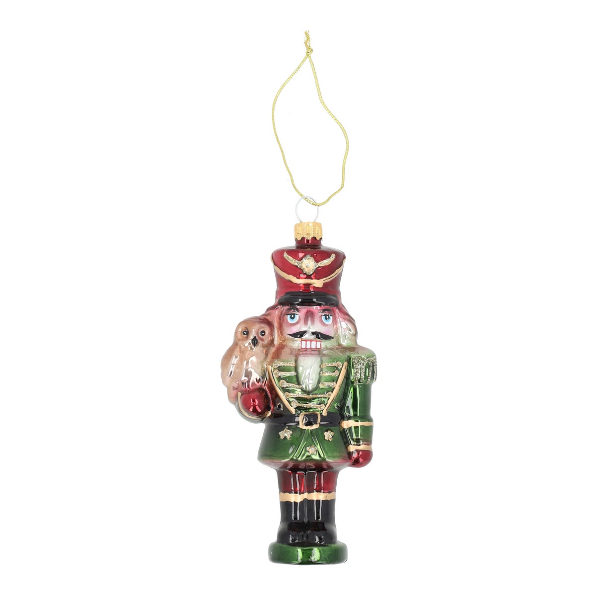 Hanger Notenkraker met uil glas Hanger Notenkraker met uil glas