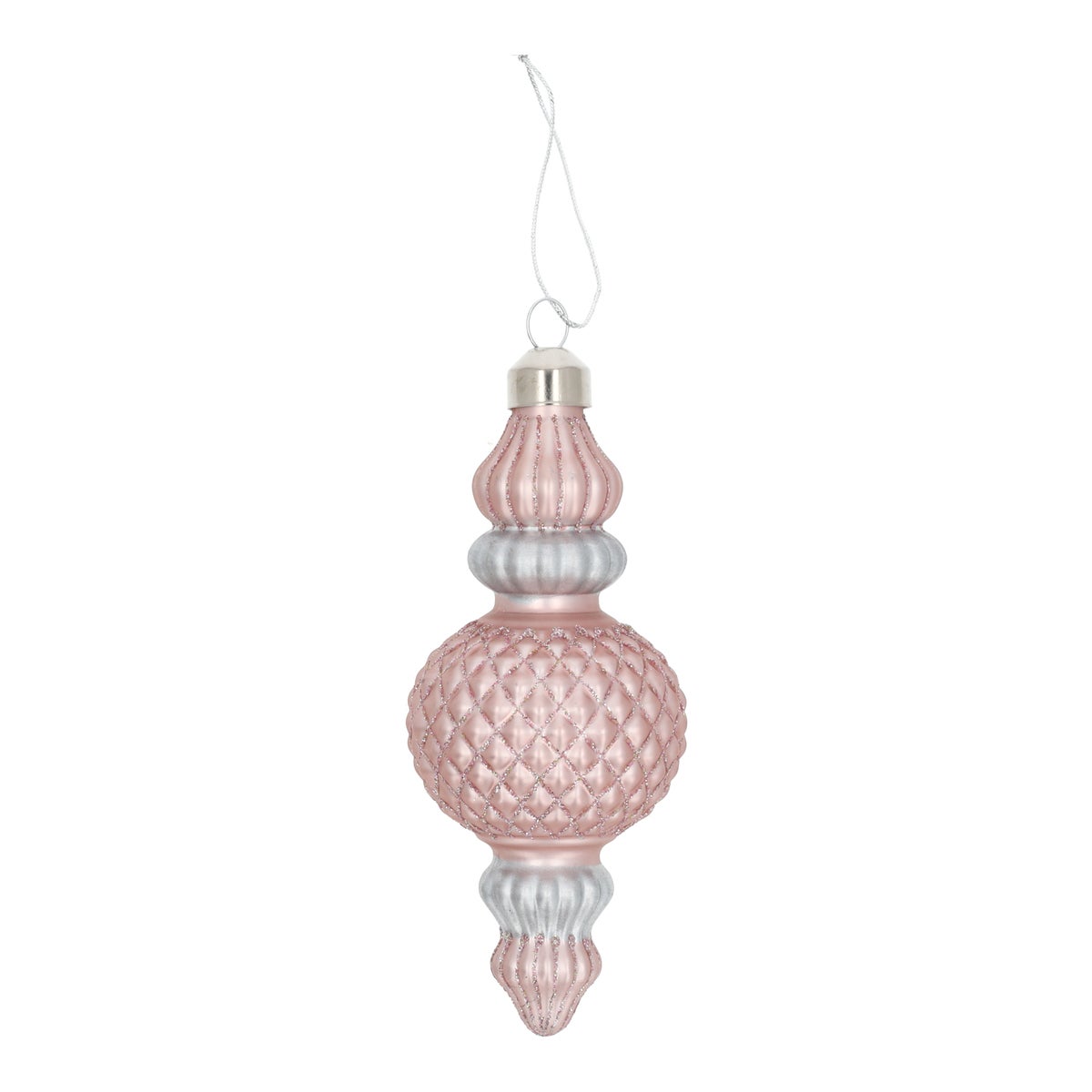 Hanger glas pegel 13 cm roze Hanger glas pegel 13 cm roze