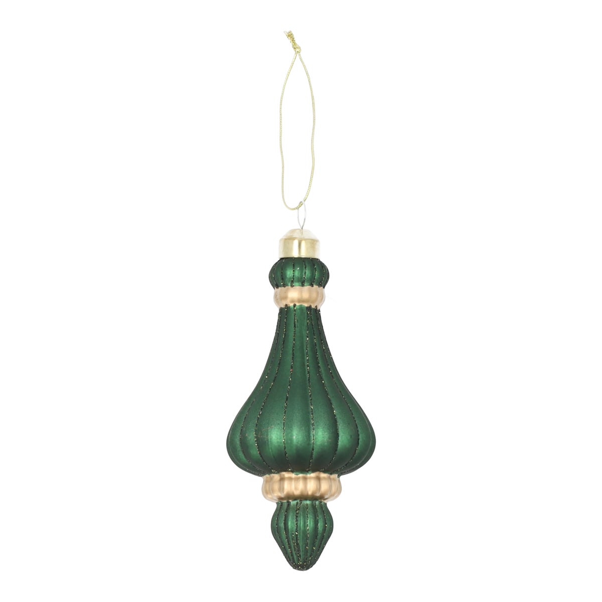 Hanger Pegel bos groen 13 cm glas Hanger Pegel bos groen 13 cm glas