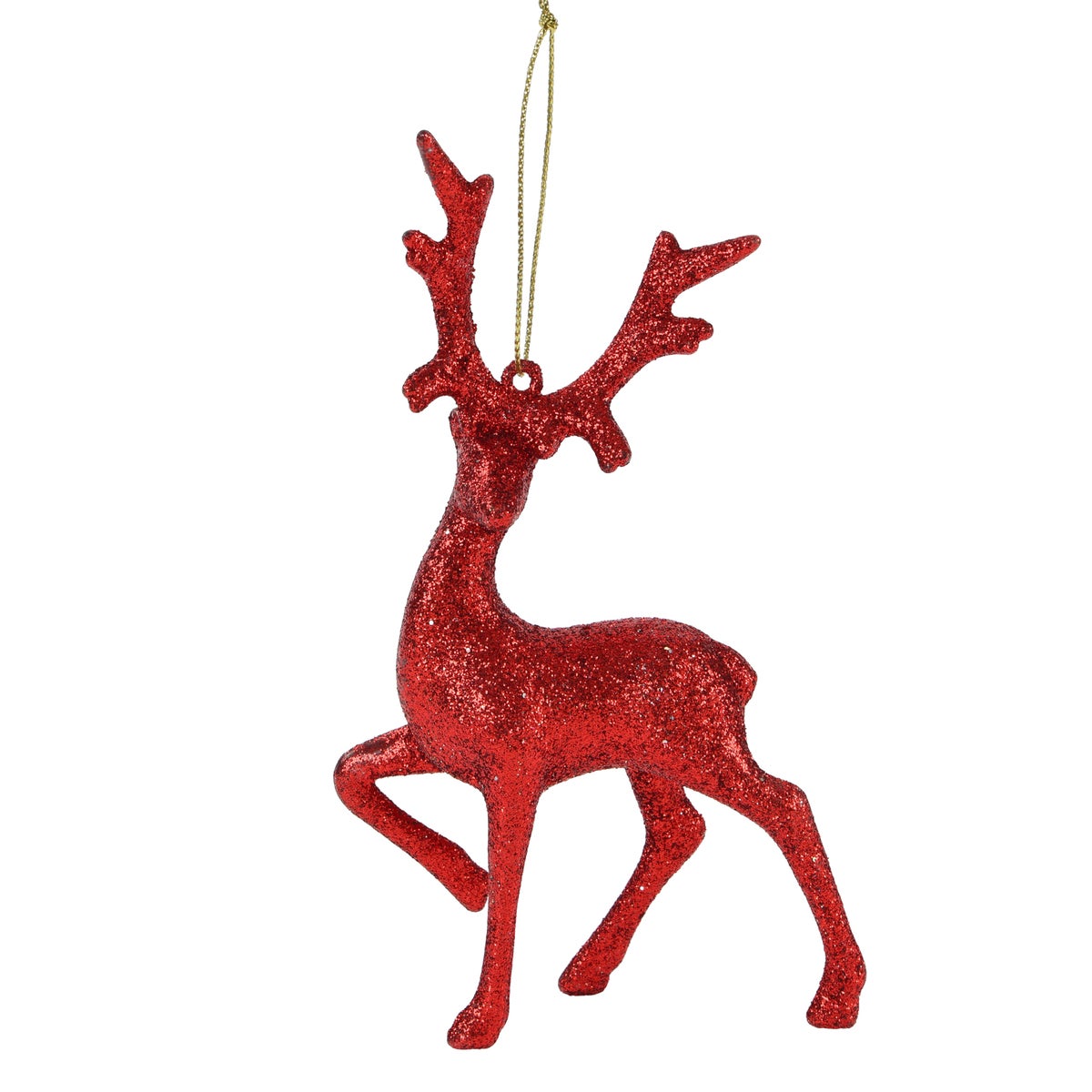 Hanger Rendier glitter rood 19 cm Hanger Rendier glitter rood 19 cm