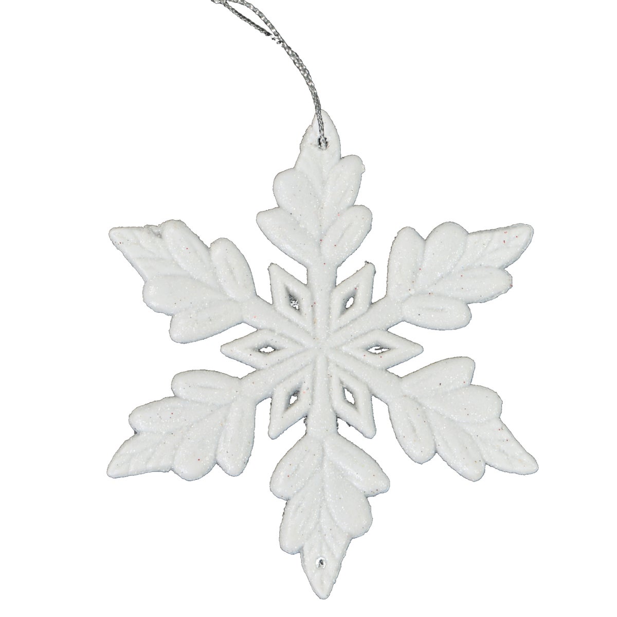 Hanger sneeuwvlok glitter wit 10,5 cm Hanger sneeuwvlok glitter wit 10,5 cm