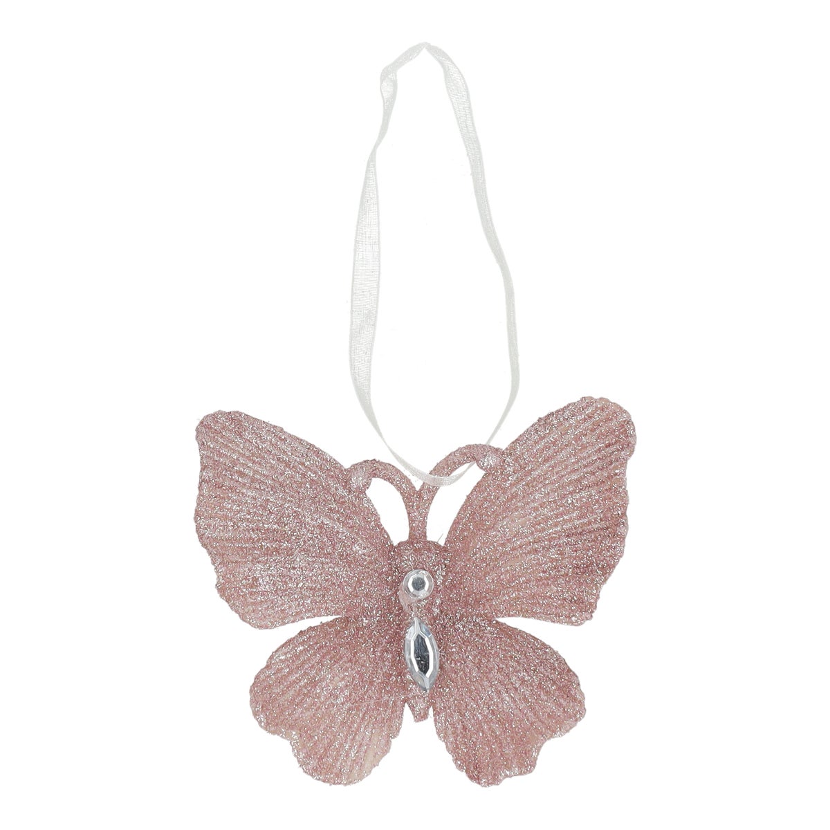 Hanger Vlinder glitter roze 11 x 10 cm Hanger Vlinder glitter roze 11 x 10 cm