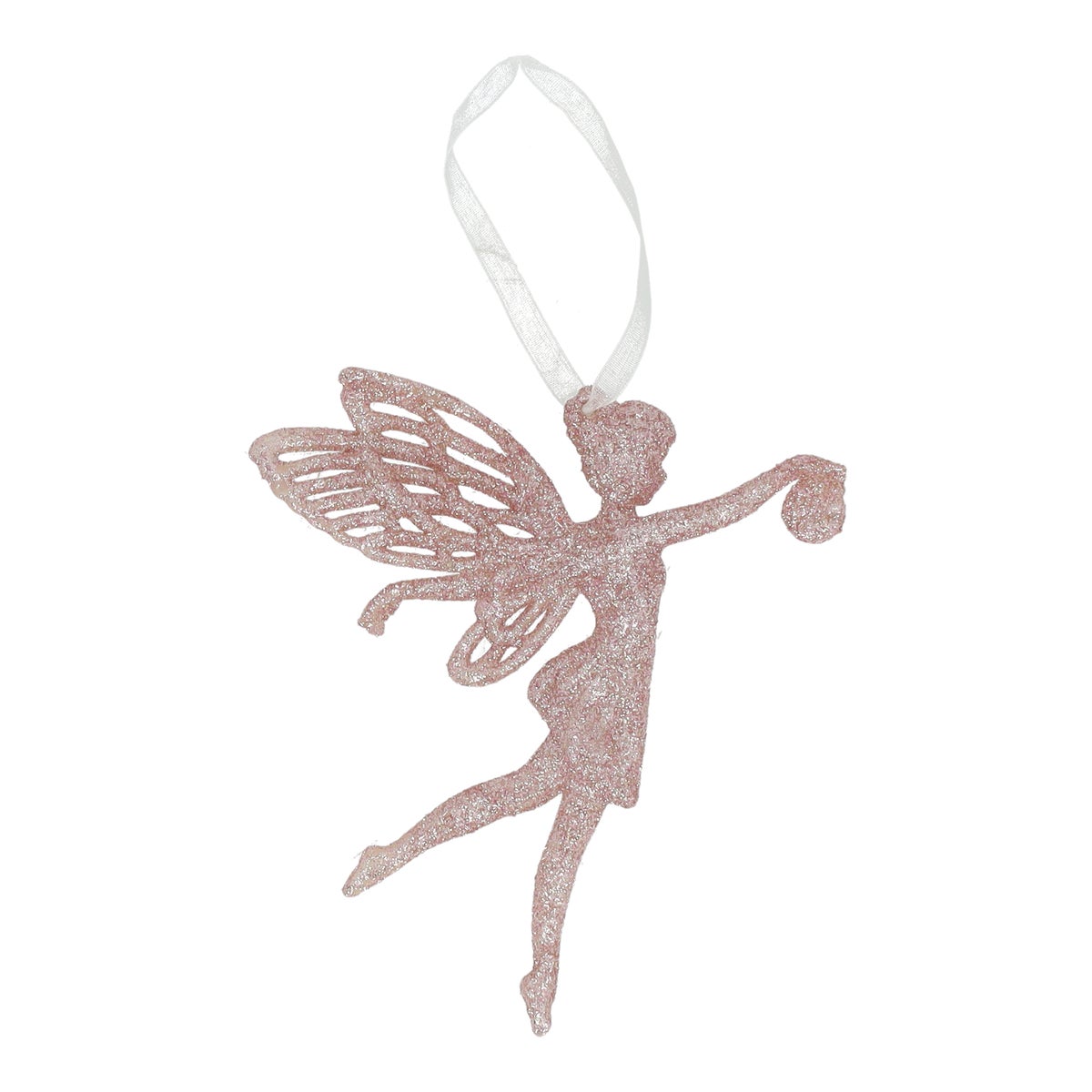 Hanger Elfje glitter roze 13 cm Hanger Elfje glitter roze 13 cm