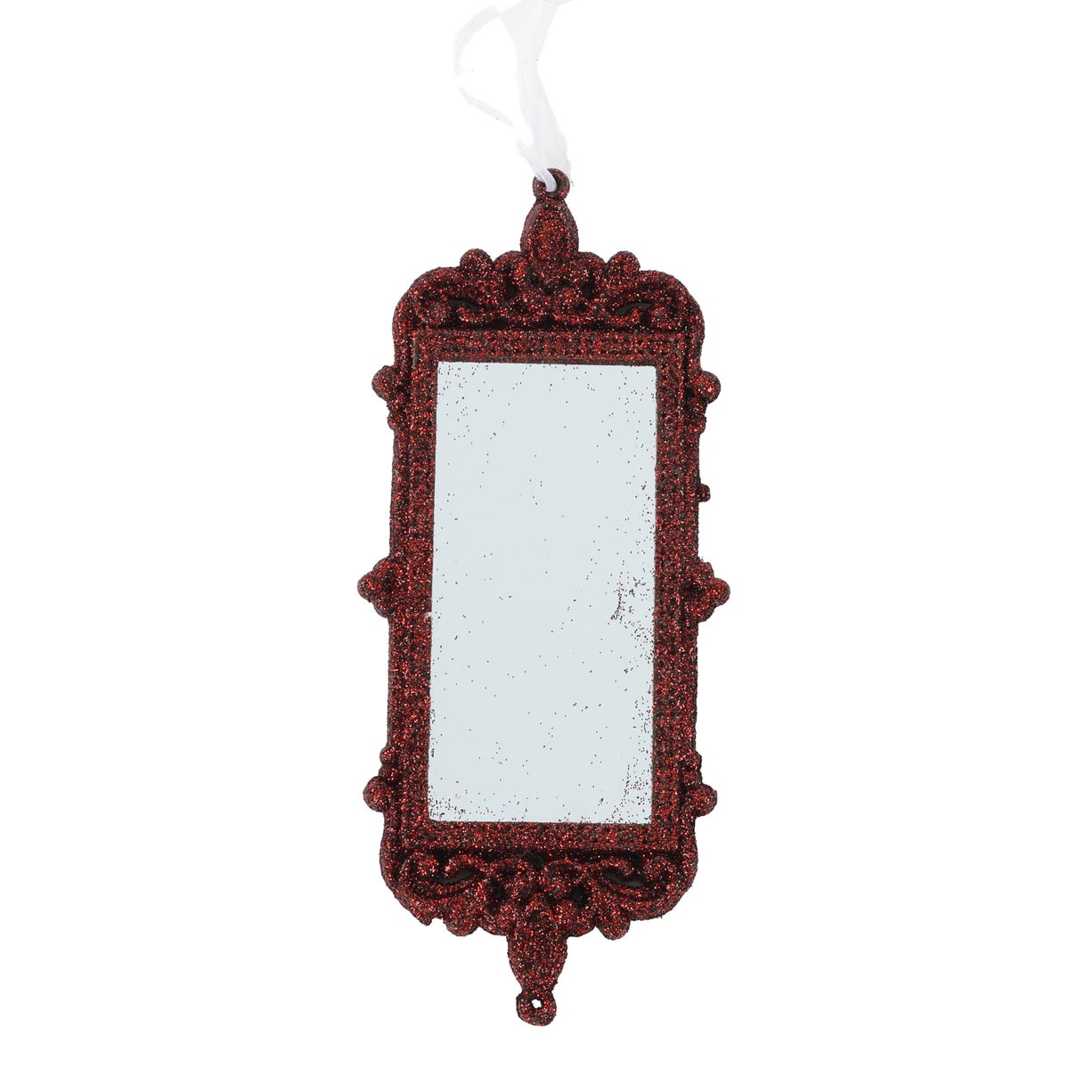 Hanger Spiegel glitter ruby red 17 cm Hanger Spiegel glitter ruby red 17 cm