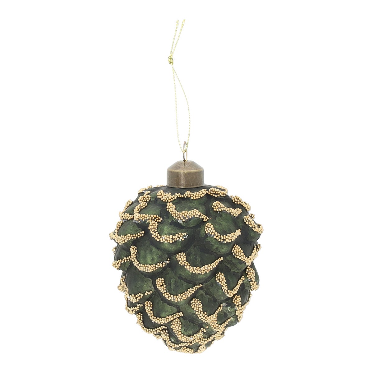 Hanger Dennenappel mat groen 9 cm Hanger Dennenappel mat groen 9 cm
