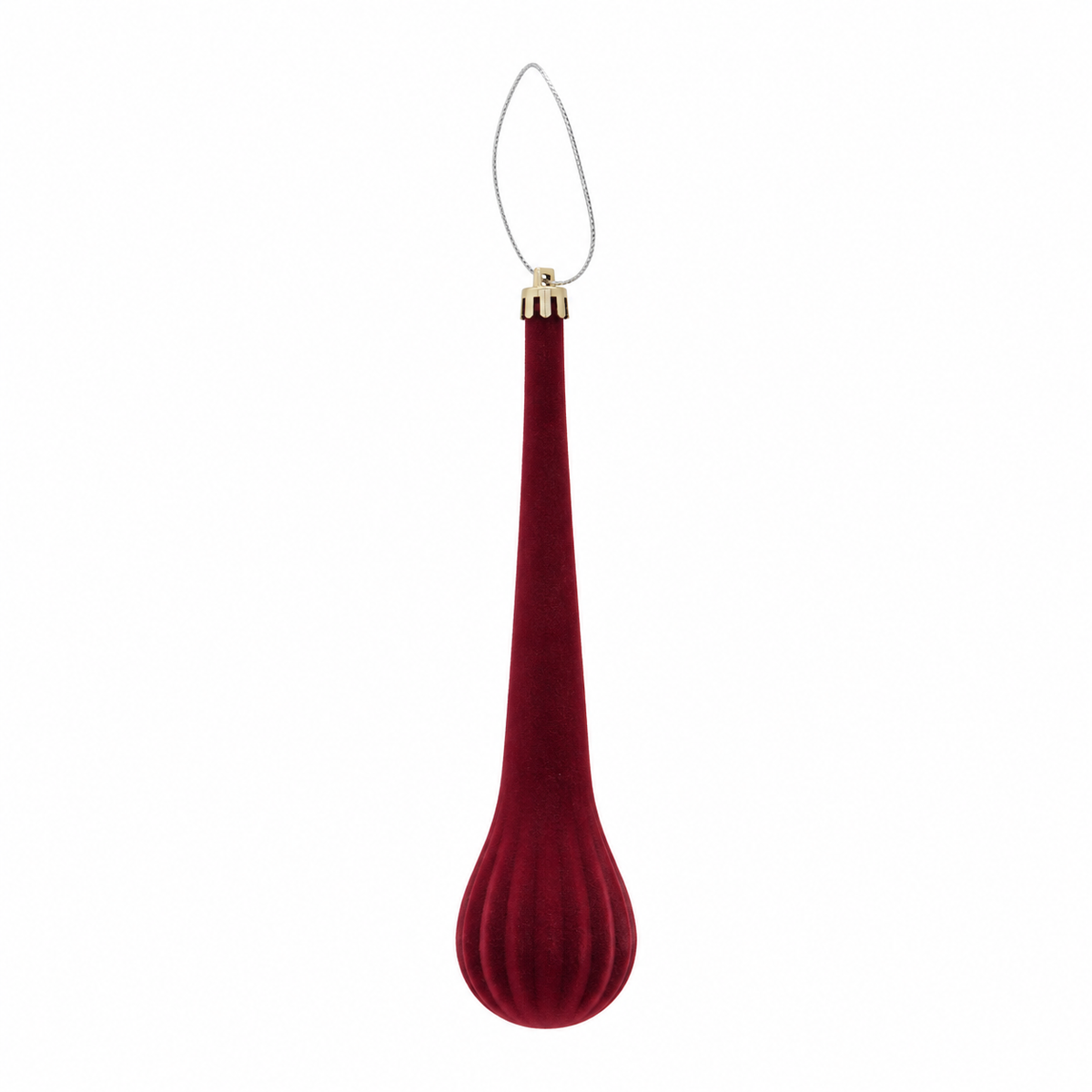 Anhänger Tropfen flock burgundy 18 cm 6 Stück Anhänger Tropfen flock burgundy 18 cm 6 Stück