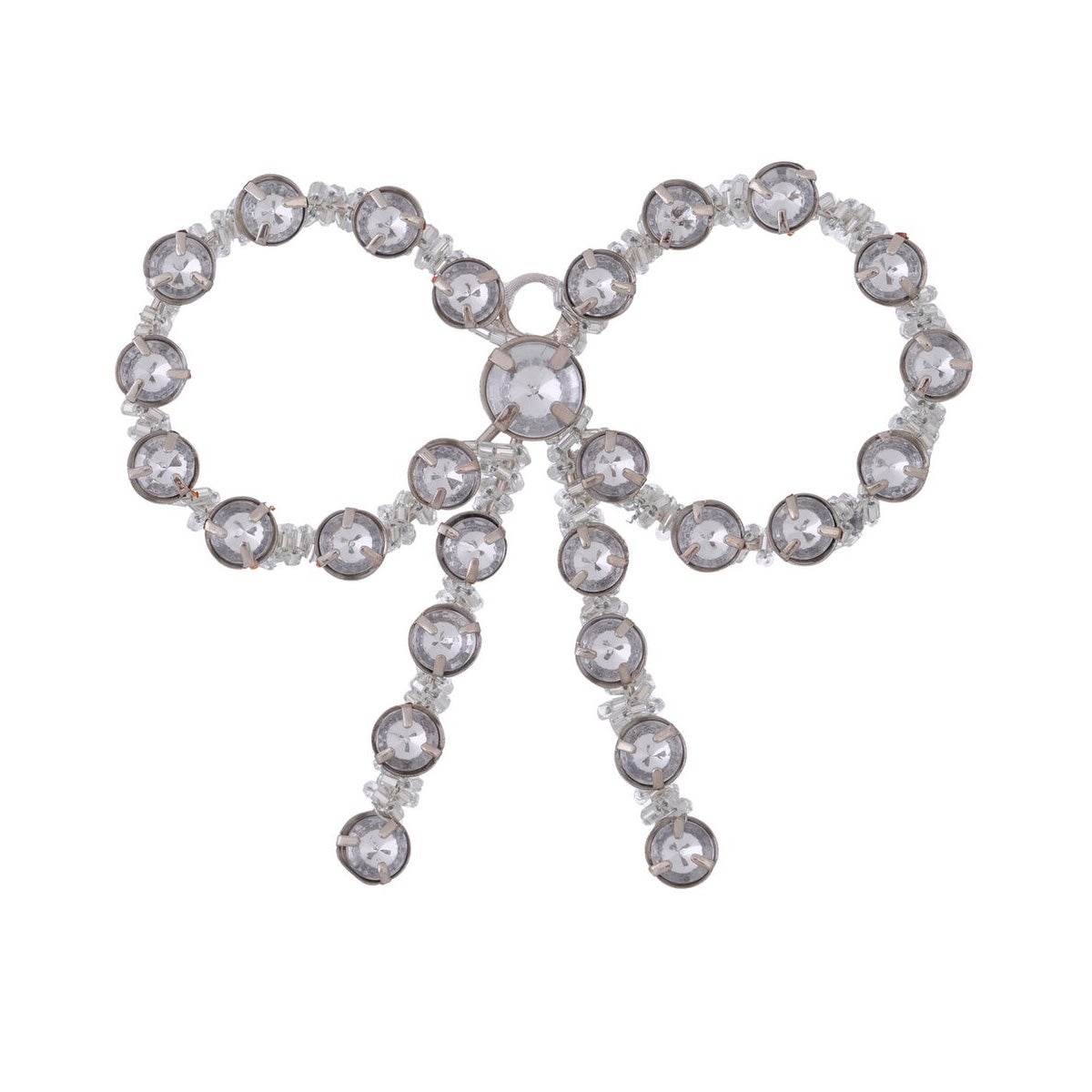 Hanger strik Bowi zilver 10x9cm Hanger strik Bowi zilver 10x9cm