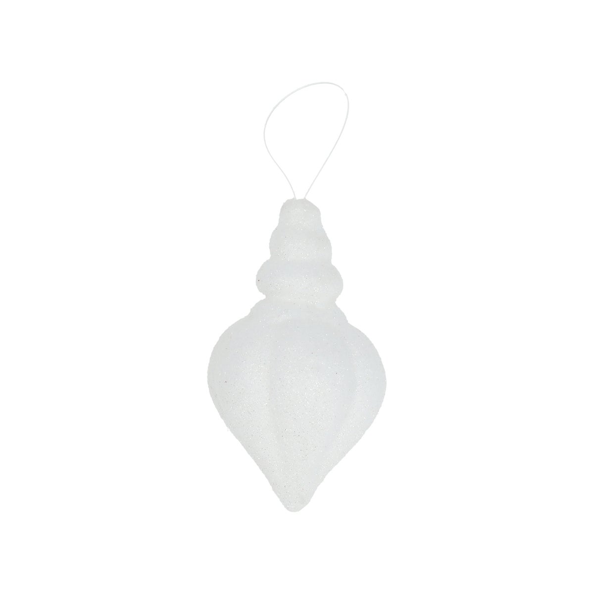 Druppel 12 cm glitter wit 2st. Druppel 12 cm glitter wit 2st.