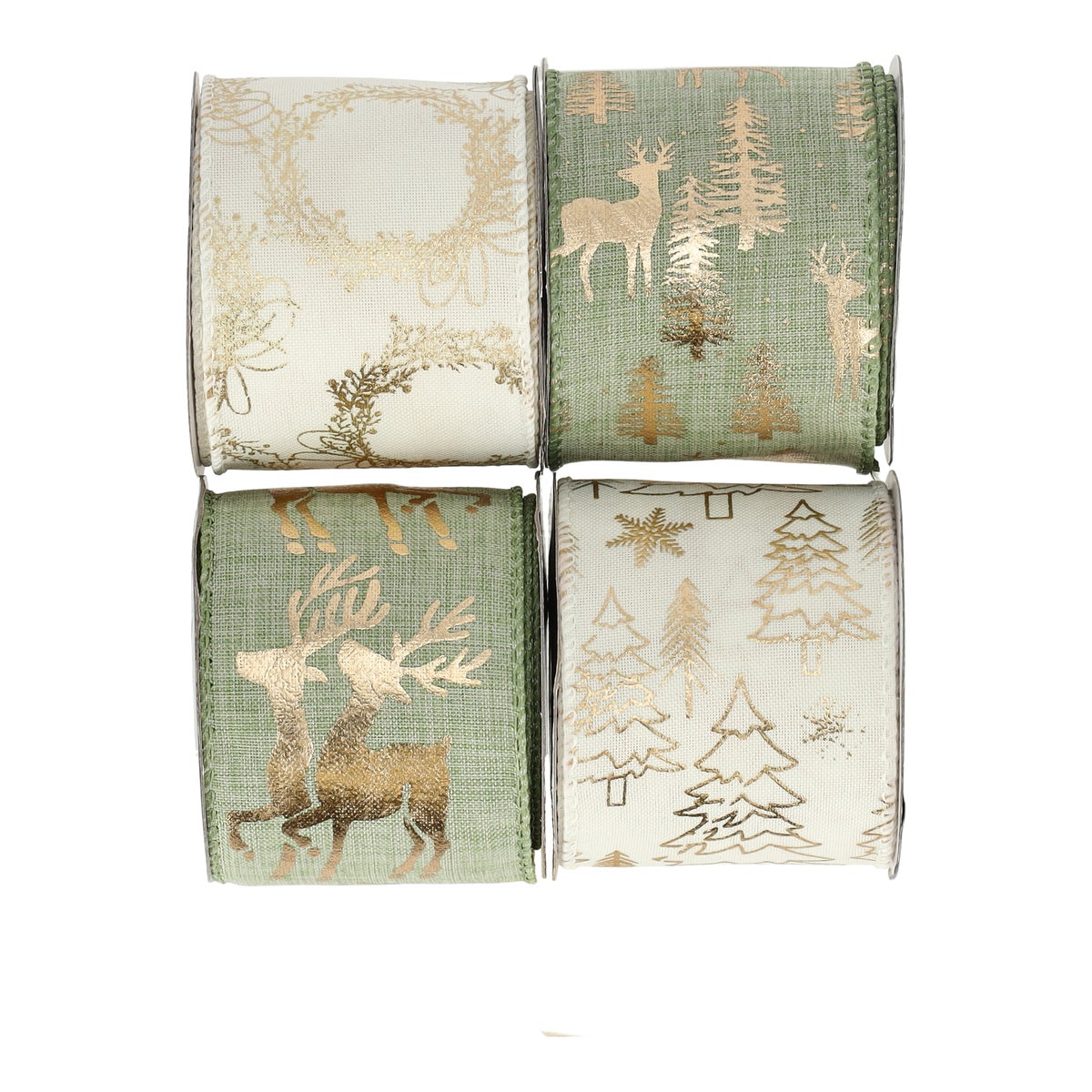 Cadeaulint groen wit Cadeaulint groen wit