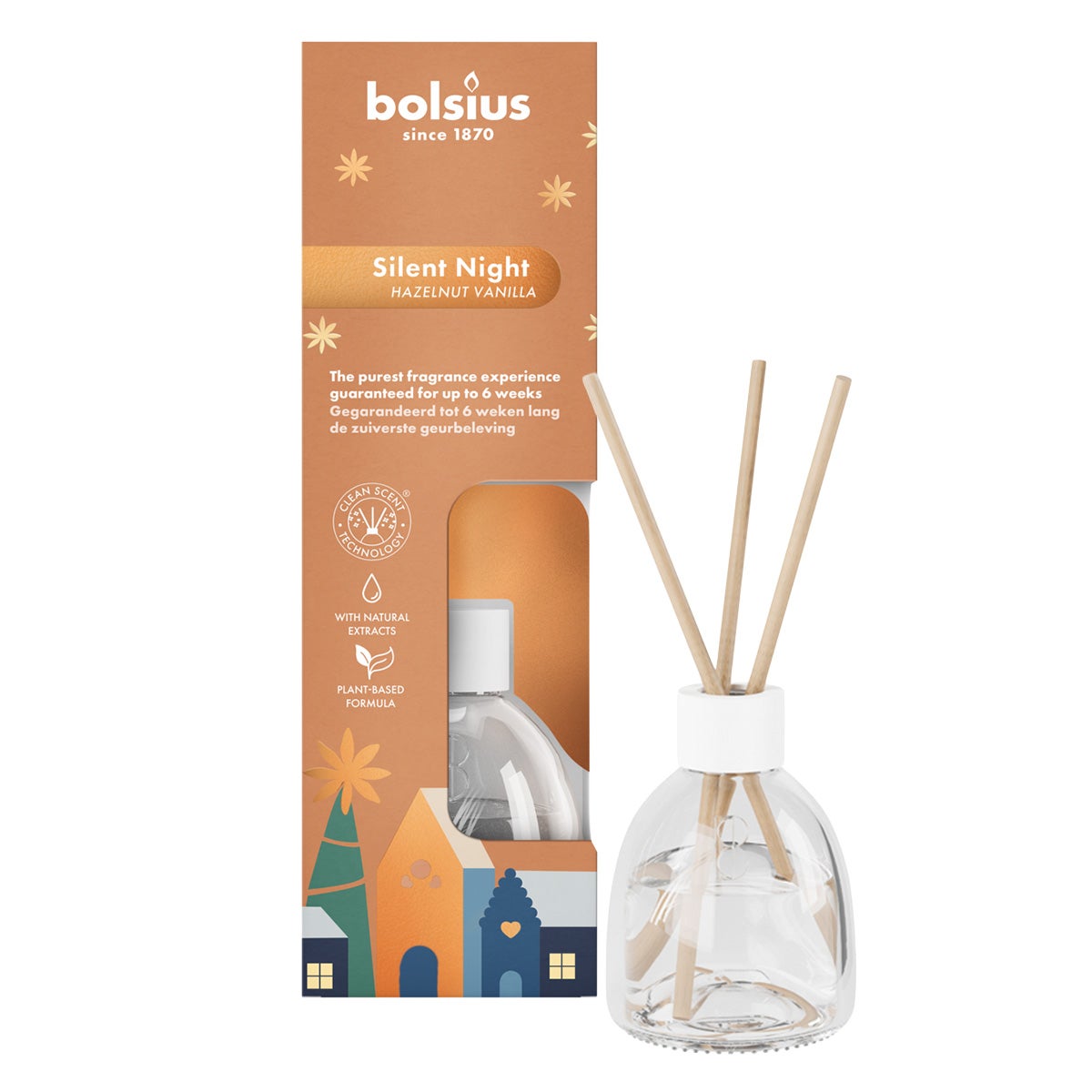 Geurstokjes 60 ml hazelnut vanilla Bolsius Geurstokjes 60 ml hazelnut vanilla Bolsius