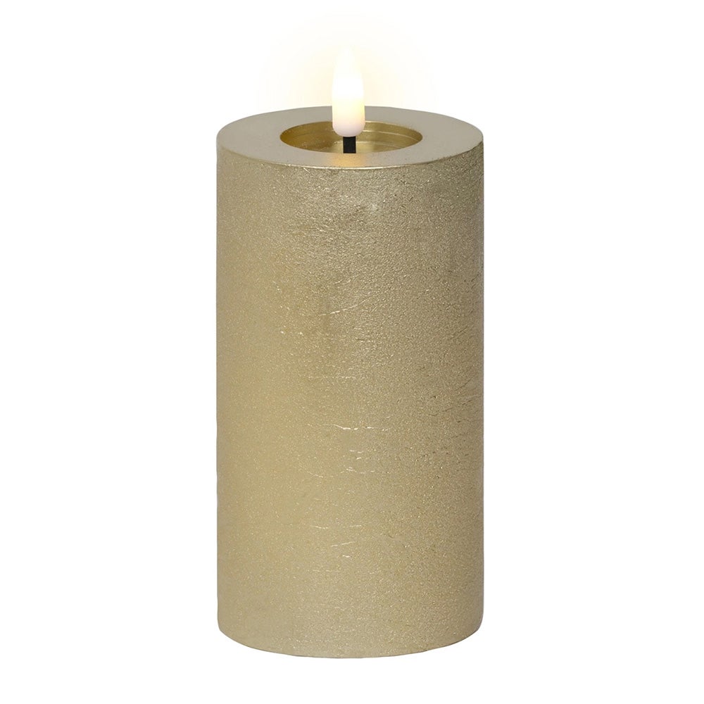 Kaars led glitter goud 15 cm Kaars led glitter goud 15 cm