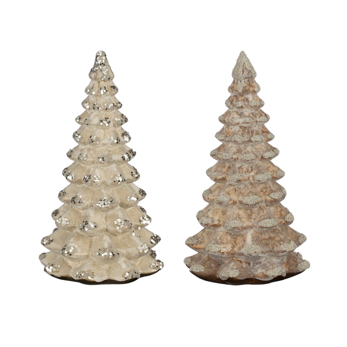 Boom deco glas bruin zilver 22cm Boom deco glas bruin zilver 22cm