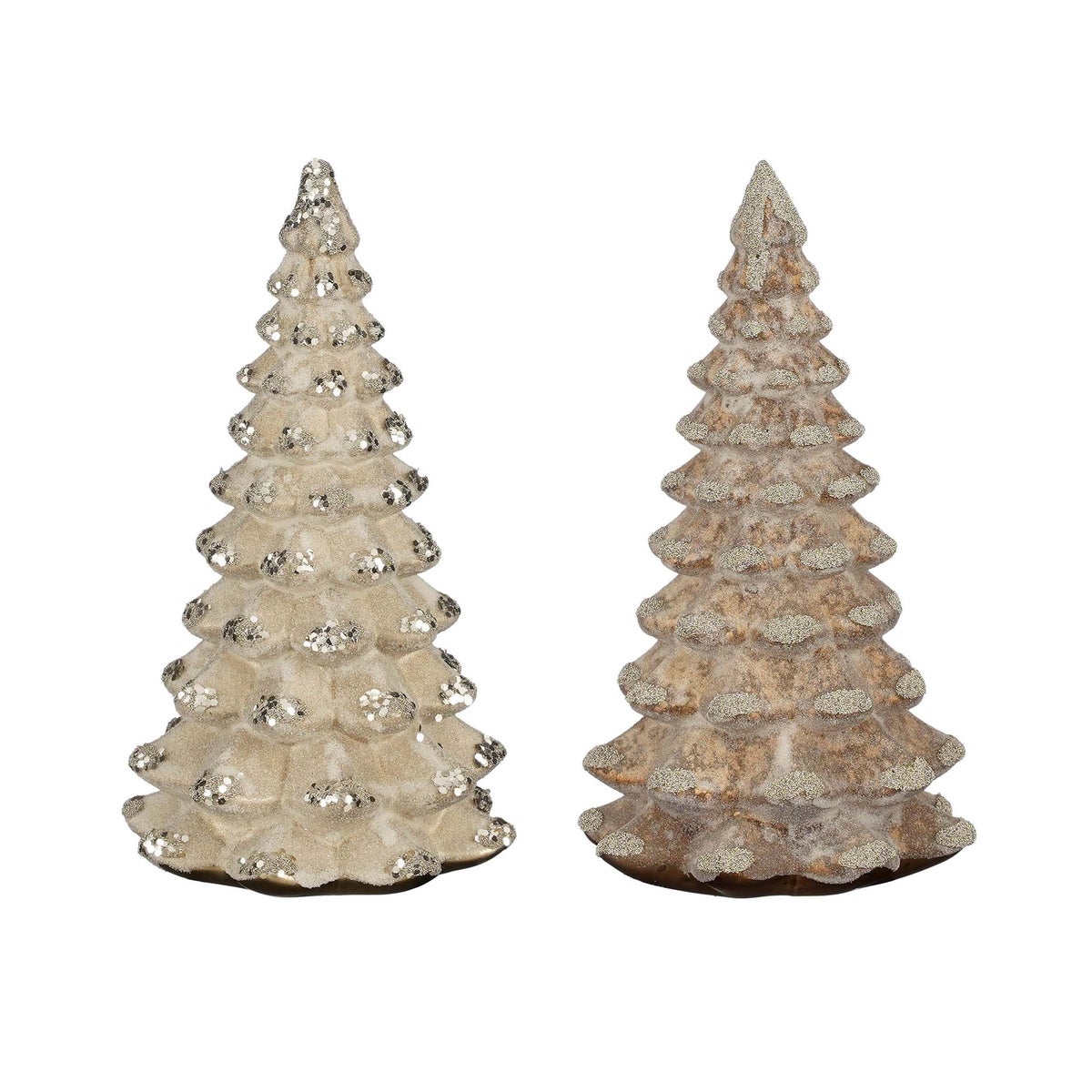Boom deco glas bruin zilver 22 cm 2ass Boom deco glas bruin zilver 22 cm 2ass