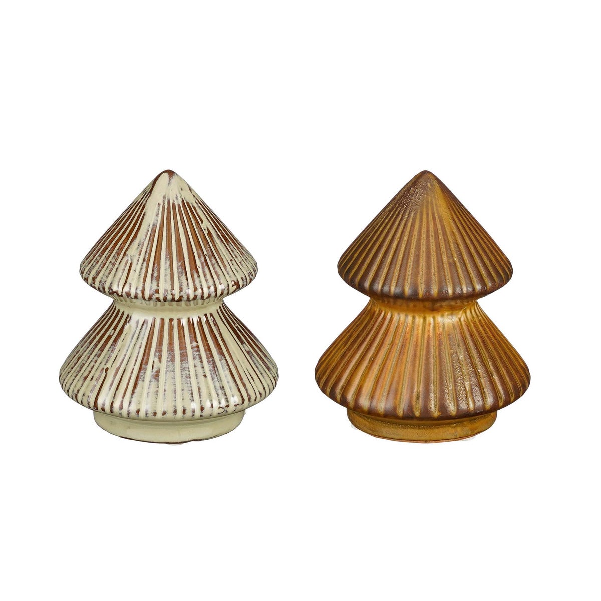 Boom deco glas bruin groen 11 cm 2ass Boom deco glas bruin groen 11 cm 2ass