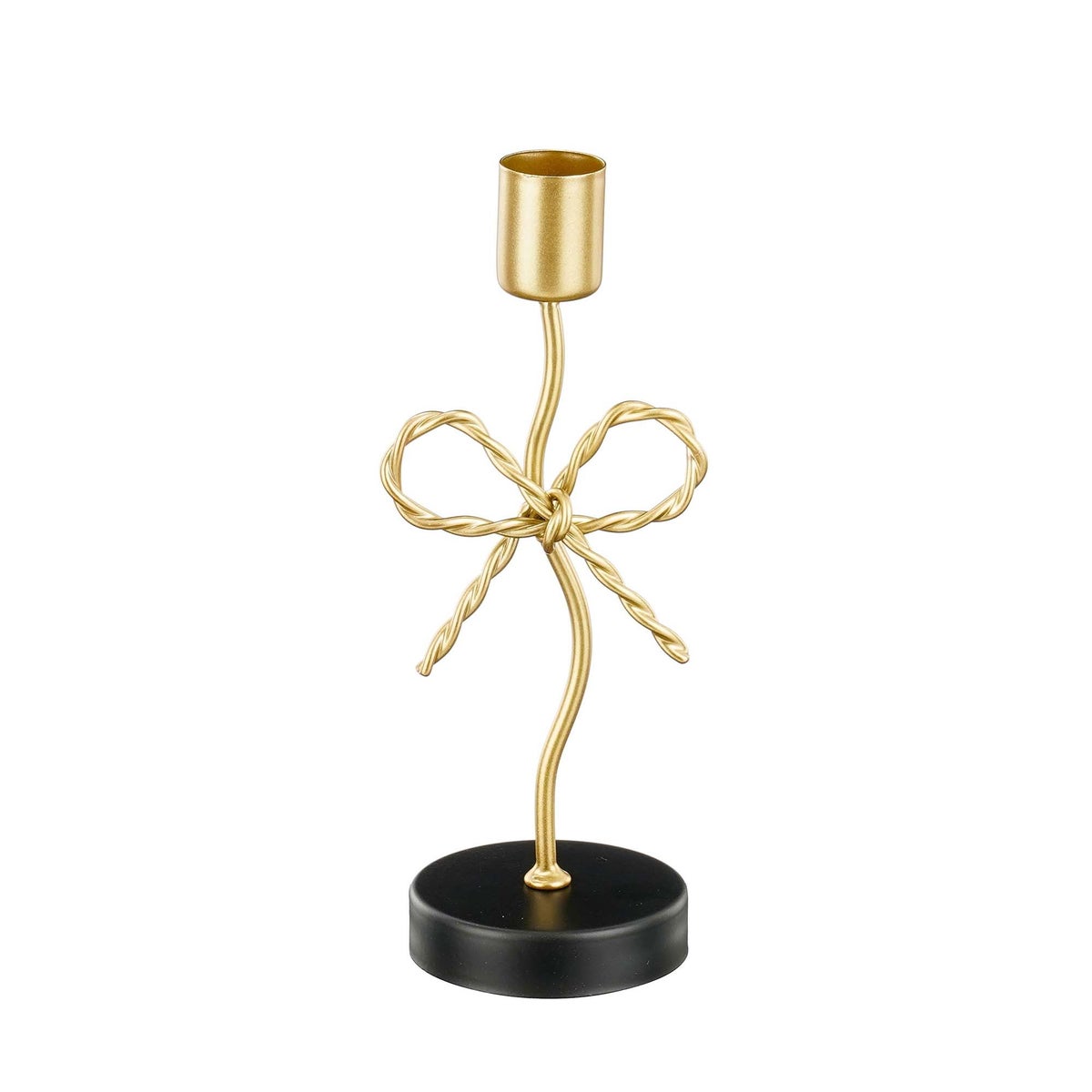 Kandelaar strik goud 18 cm Kandelaar strik goud 18 cm