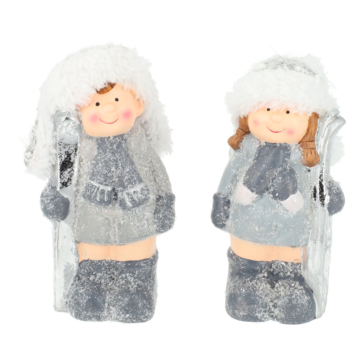 Beeld kind ski blauw 18 cm Beeld kind ski blauw 18 cm