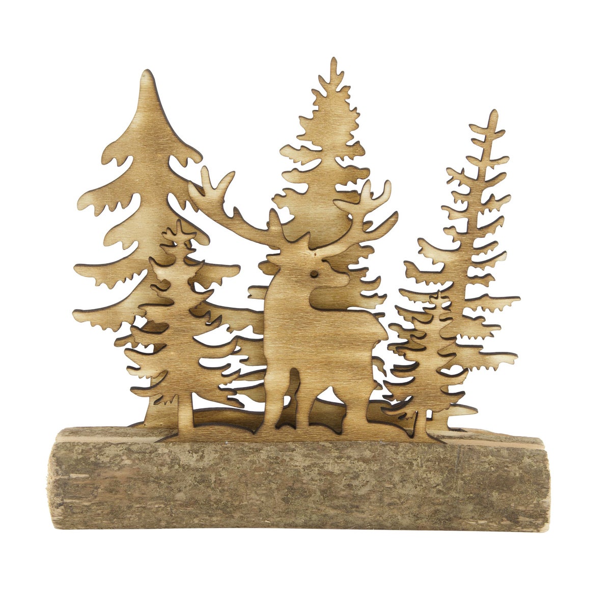 Figuur rendier hout 25 cm NC Figuur rendier hout 25 cm NC