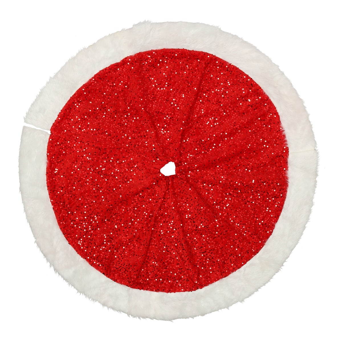 Kerstboomrok rood met wit 120 cm Kerstboomrok rood met wit 120 cm