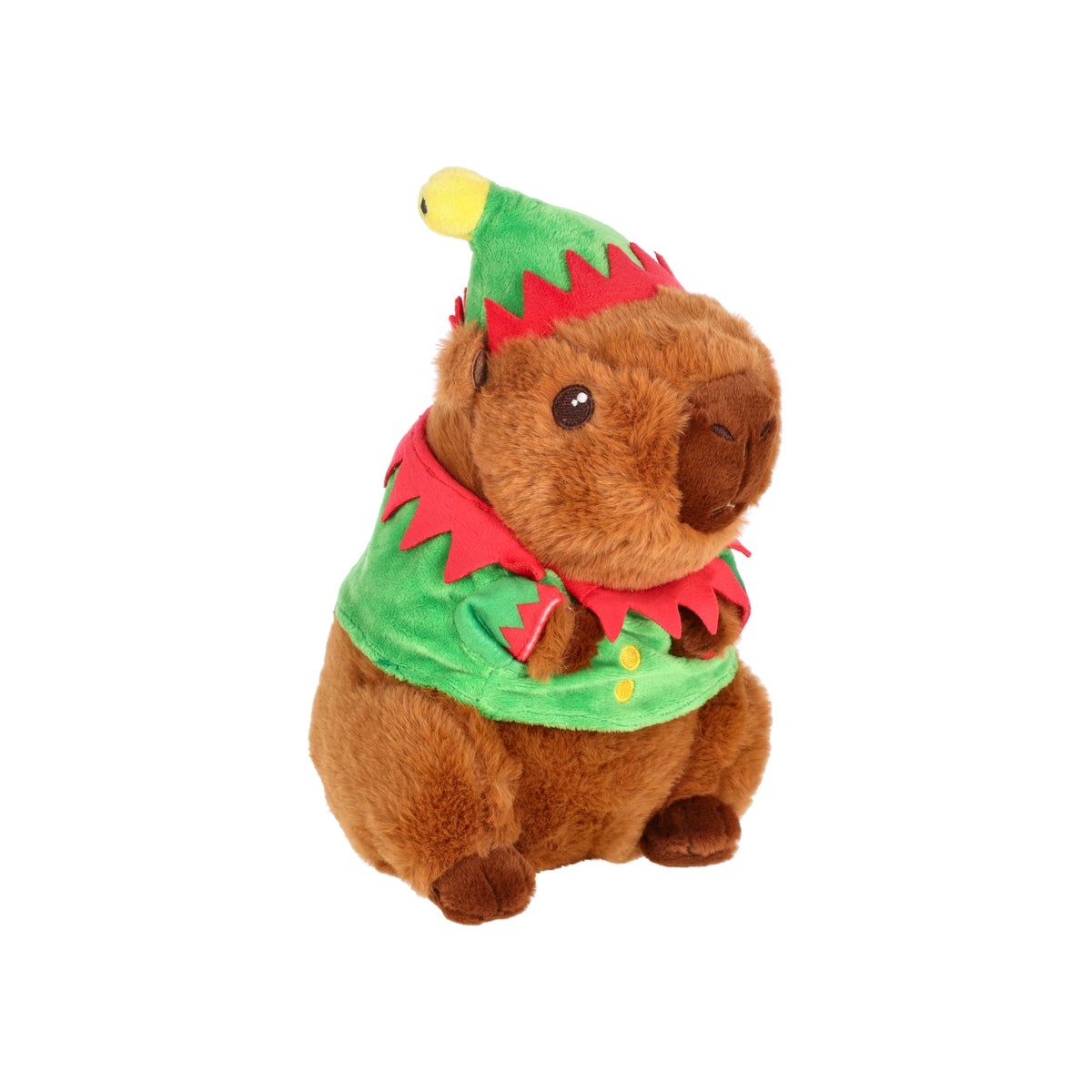 Pluche capibara kerst 24 cm Pluche capibara kerst 24 cm