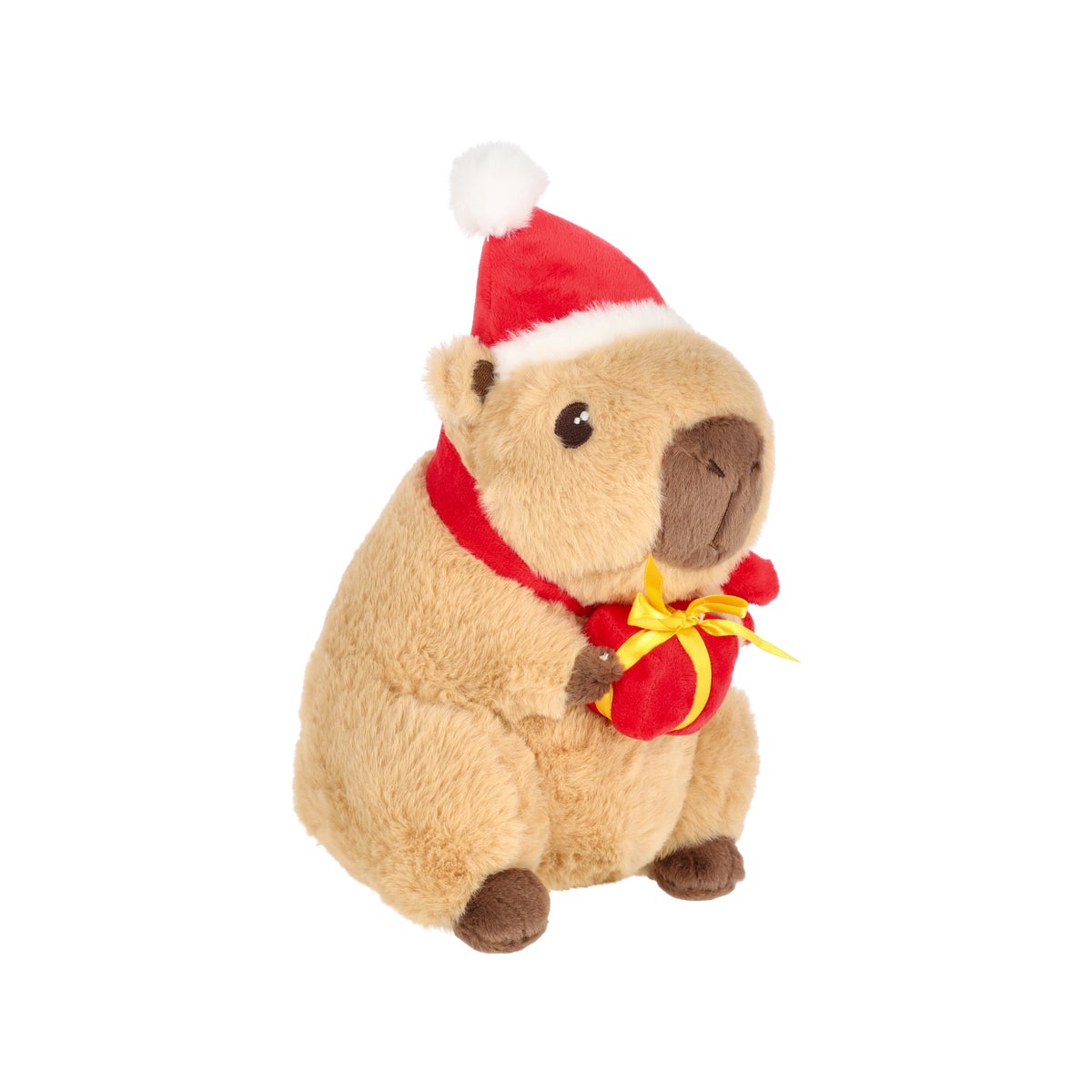 Pluche capibara kerst 24 cm Pluche capibara kerst 24 cm
