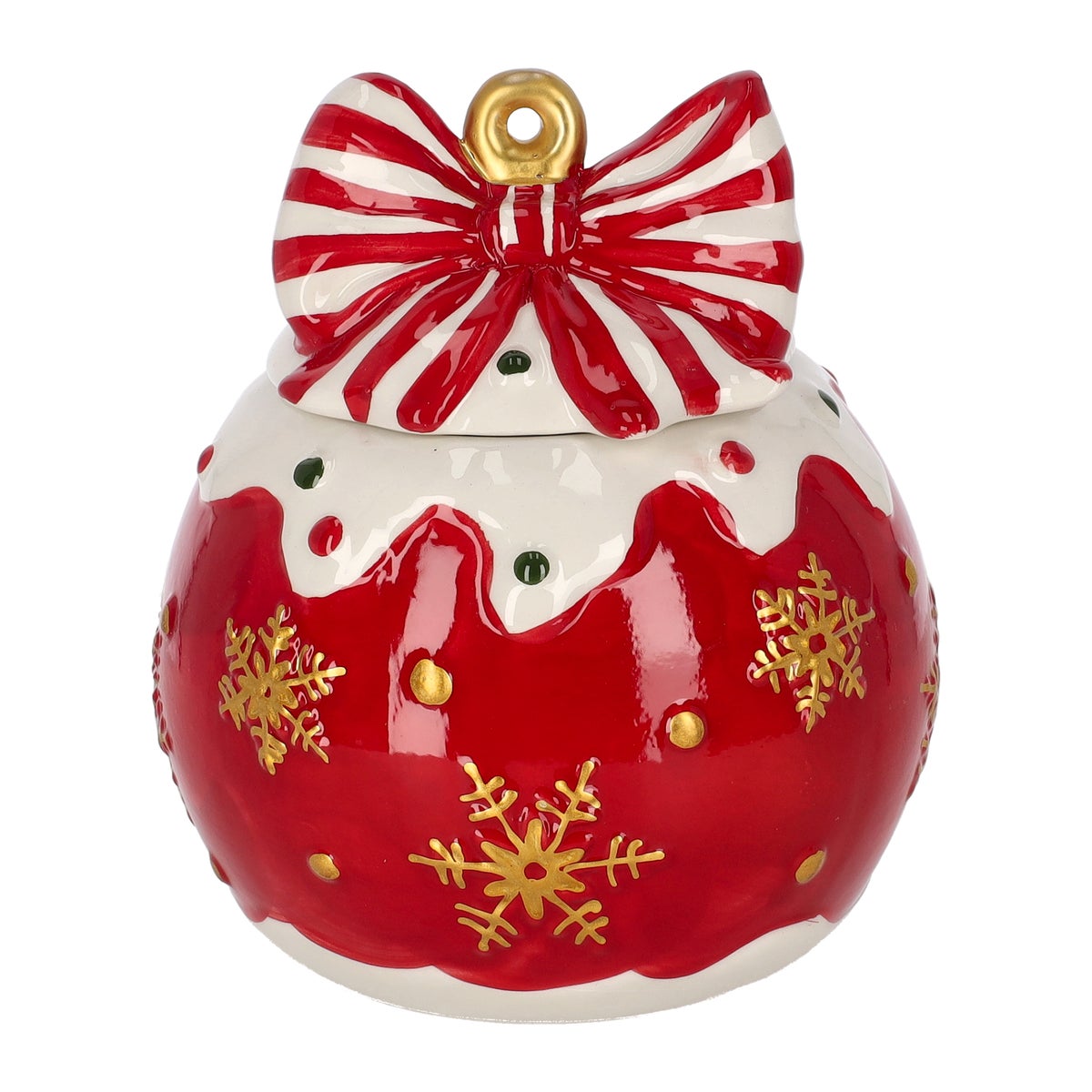 Pot 18 x 20 cm rood strik Pot 18 x 20 cm rood strik