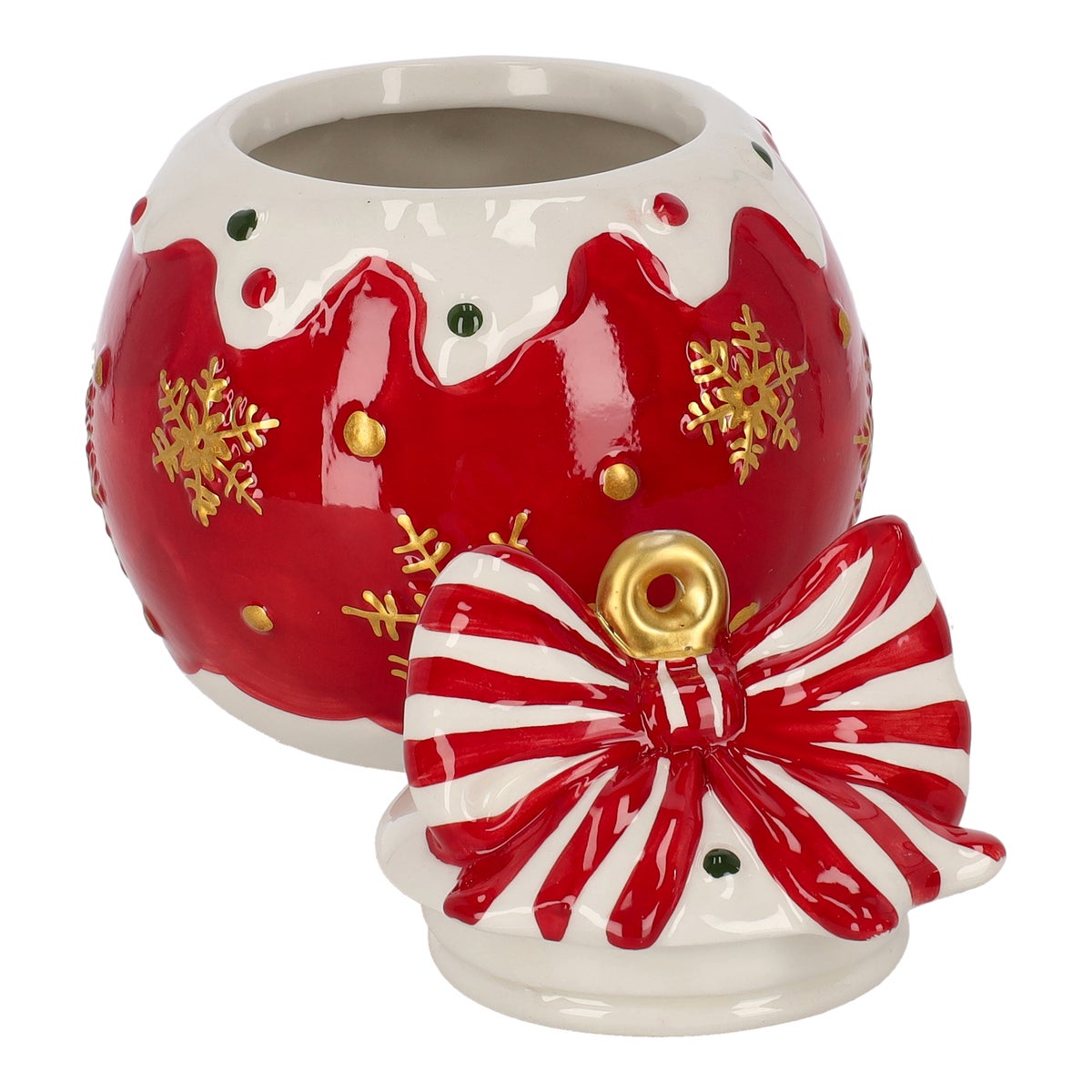 Pot 18 x 20 cm rood strik Pot 18 x 20 cm rood strik