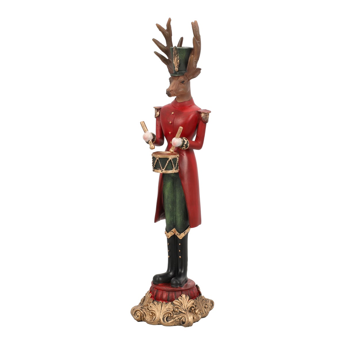 Beeld rendier trommel 37 cm Beeld rendier trommel 37 cm