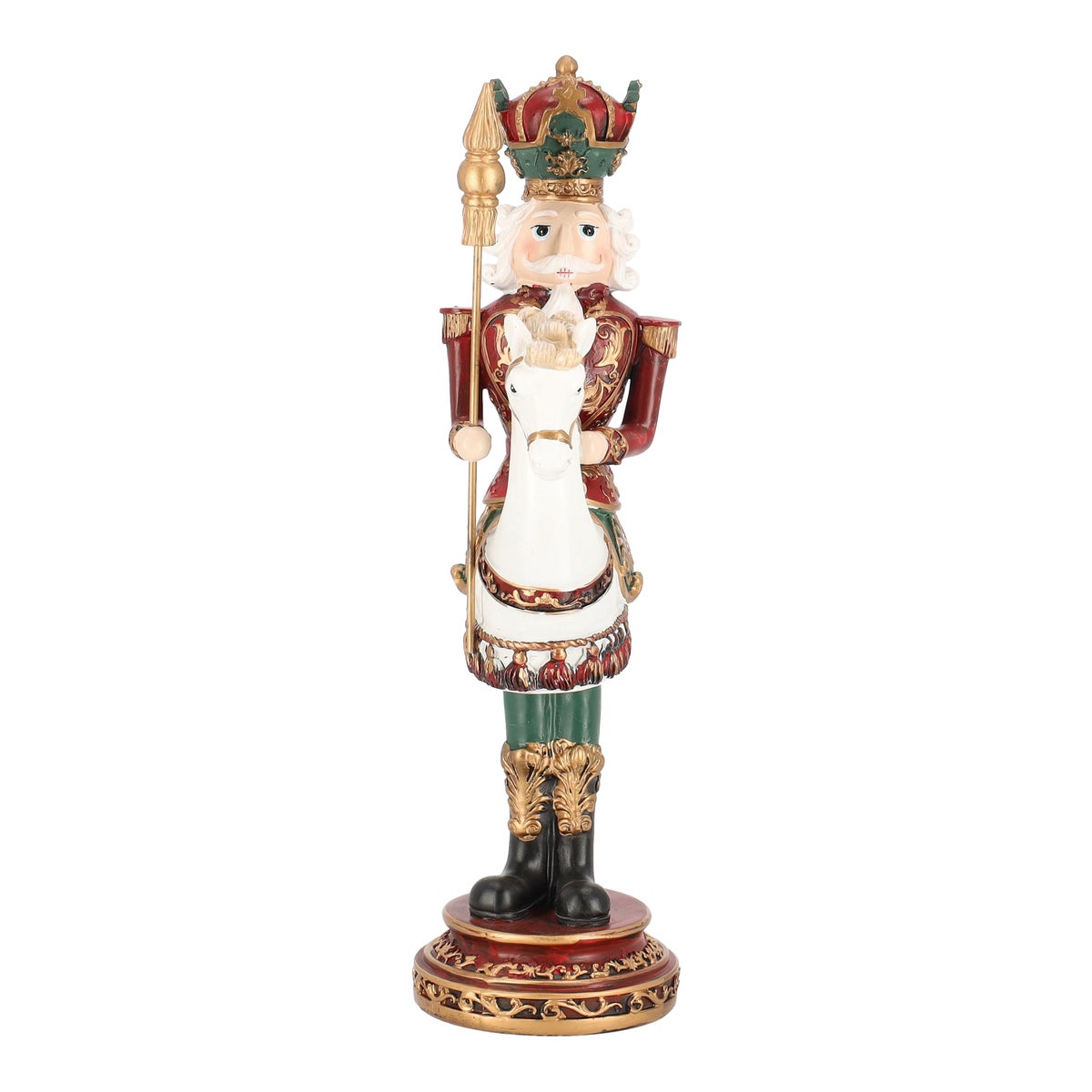 Notenkraker te paard 32 cm rood Notenkraker te paard 32 cm rood