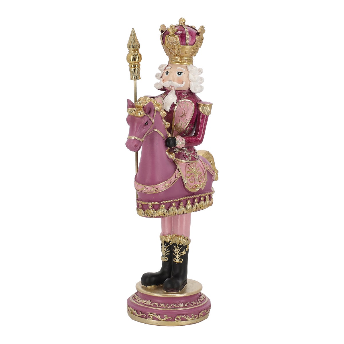 Notenkraker te paard 32 cm roze Notenkraker te paard 32 cm roze