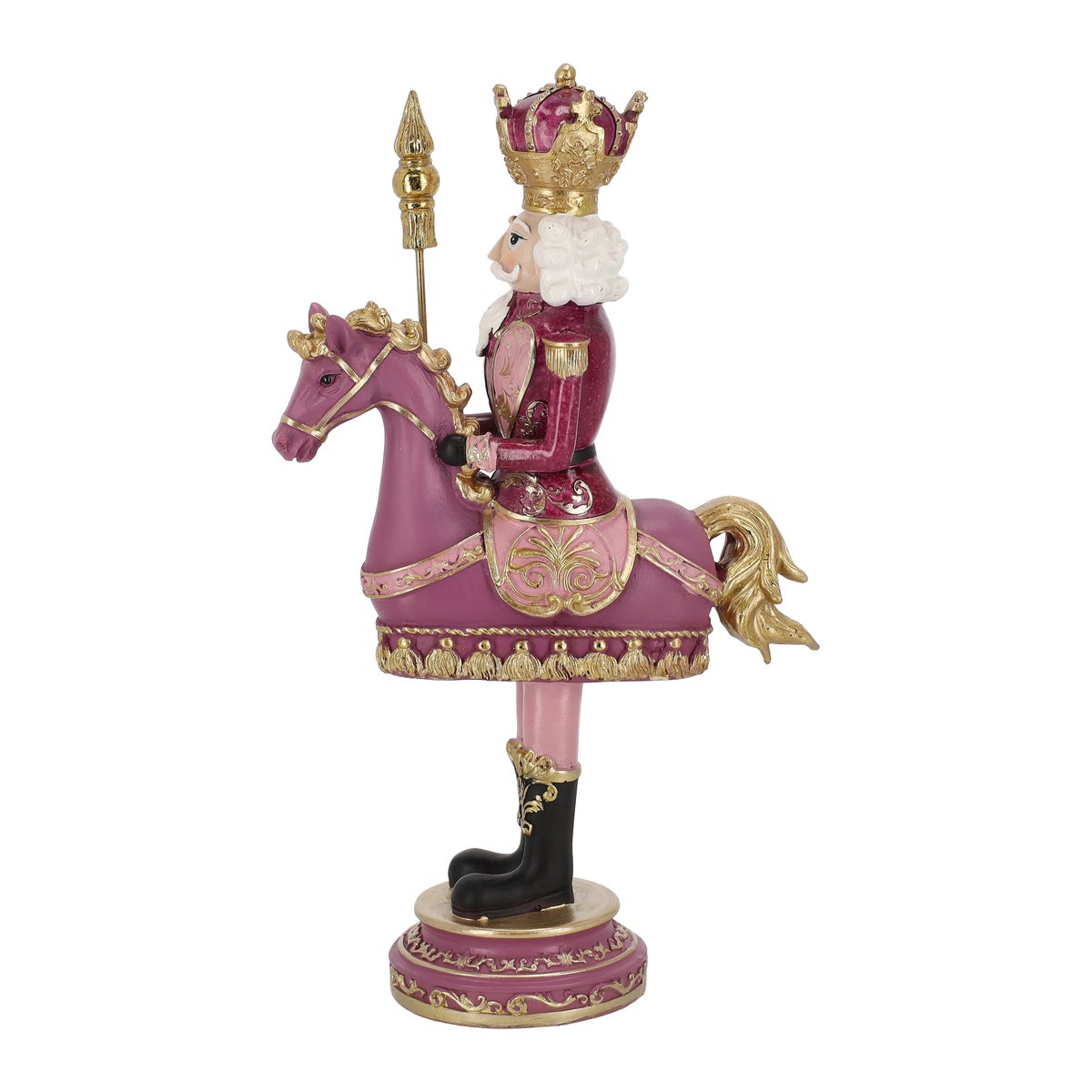 Notenkraker te paard 32cm roze Notenkraker te paard 32cm roze