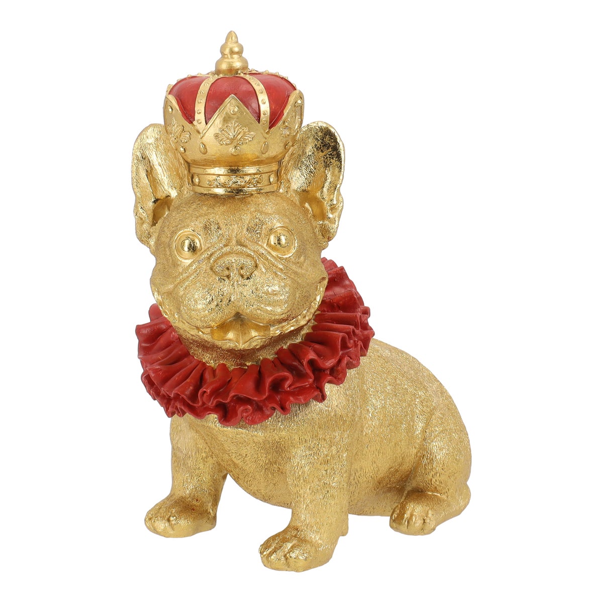 Hond met kroon goud 28 cm Hond met kroon goud 28 cm