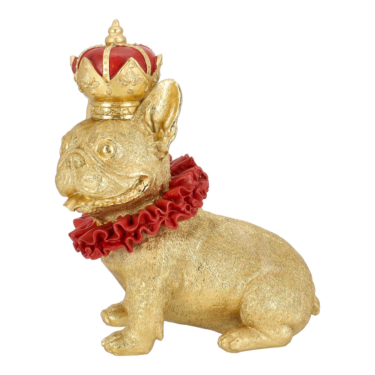 Hond met kroon goud 28 cm Hond met kroon goud 28 cm