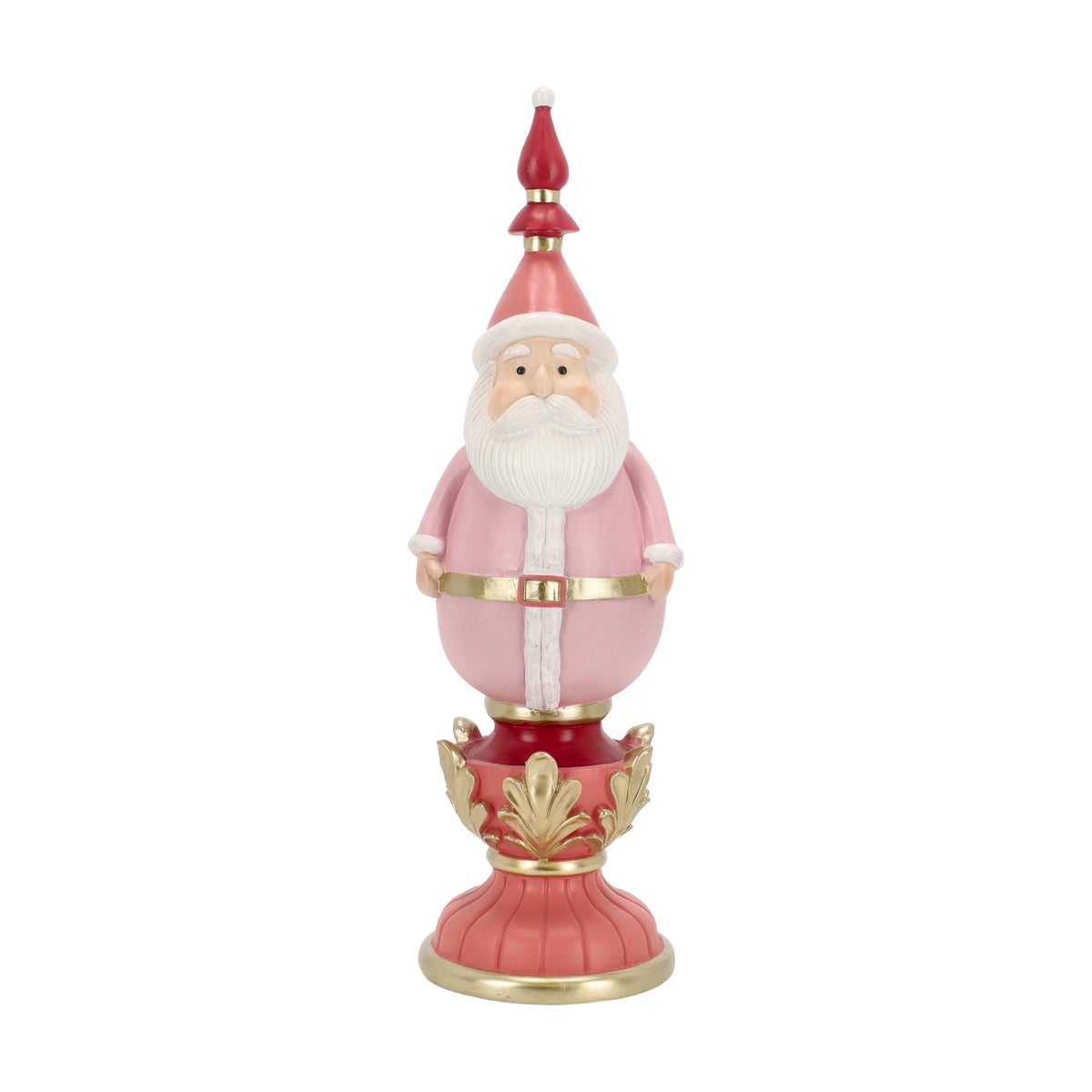 Beeld kerstman donkerroze 49 cm Beeld kerstman donkerroze 49 cm