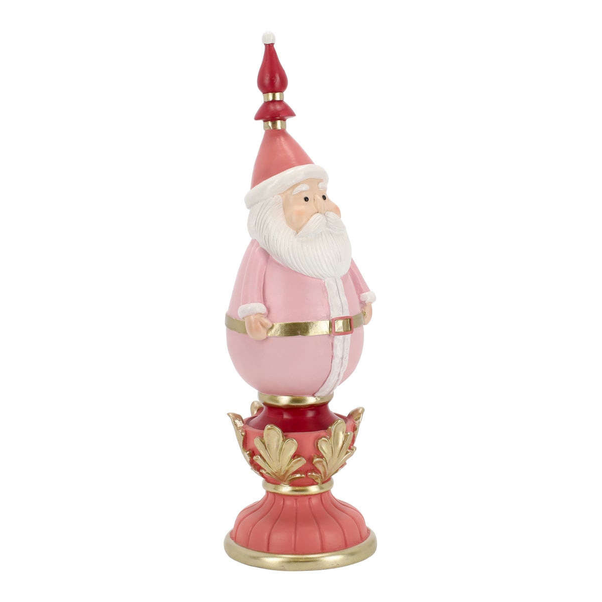 Beeld kerstman donkerroze 49 cm Beeld kerstman donkerroze 49 cm