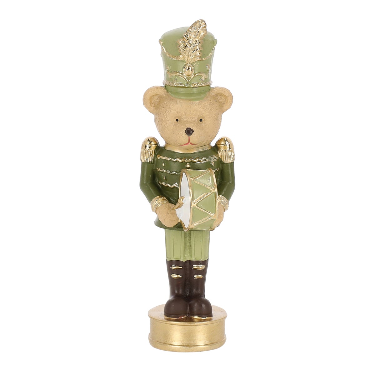 Beeld notenkraker beer groen 17 cm Beeld notenkraker beer groen 17 cm