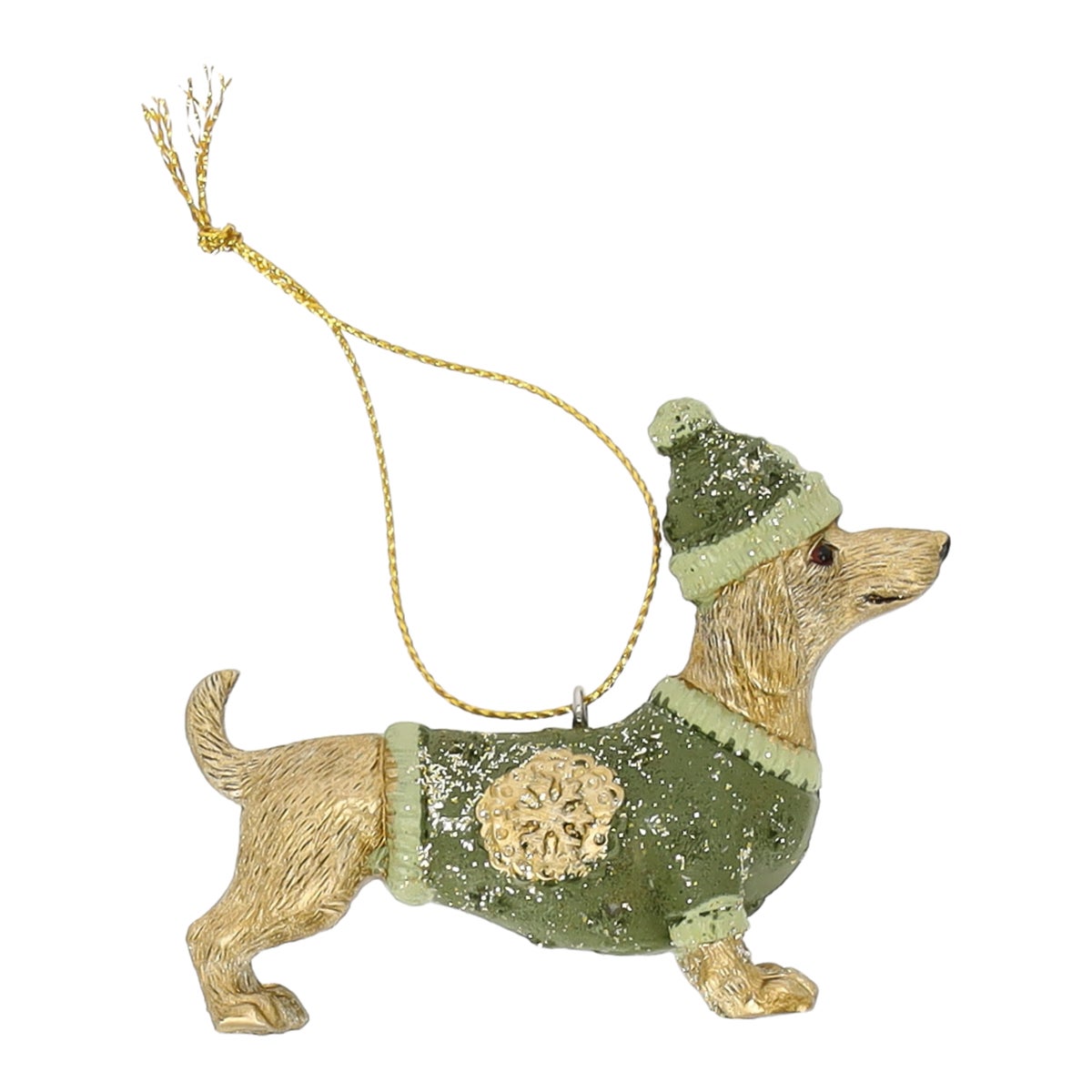 Hanger teckel groen 7 cm Hanger teckel groen 7 cm